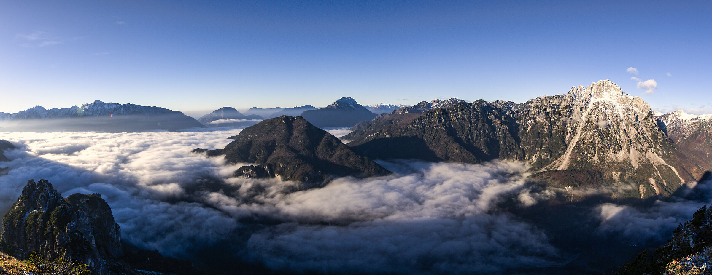 Low clouds over the Friulian plain
