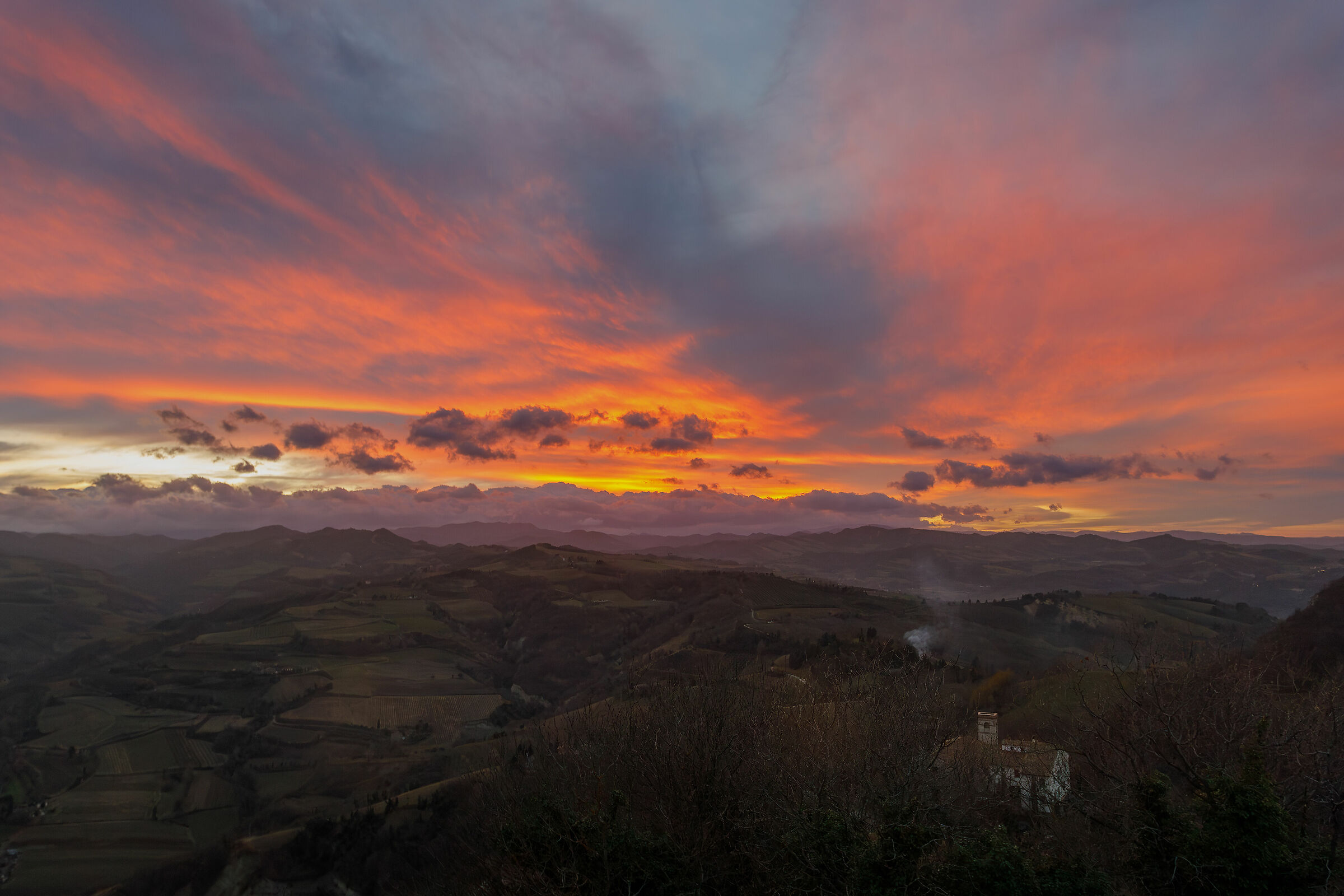 tramonto dal monte Mauro