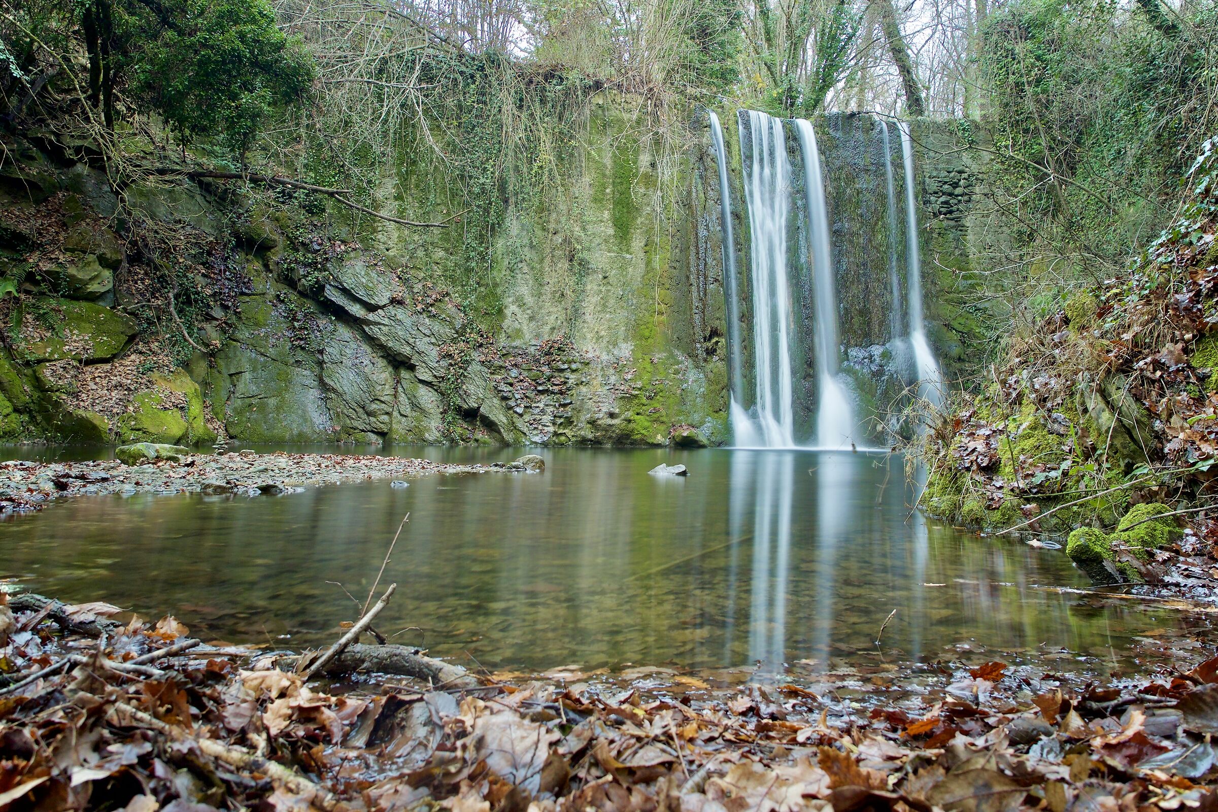 Cascata del torrente faltognano afflunte dell'Arno