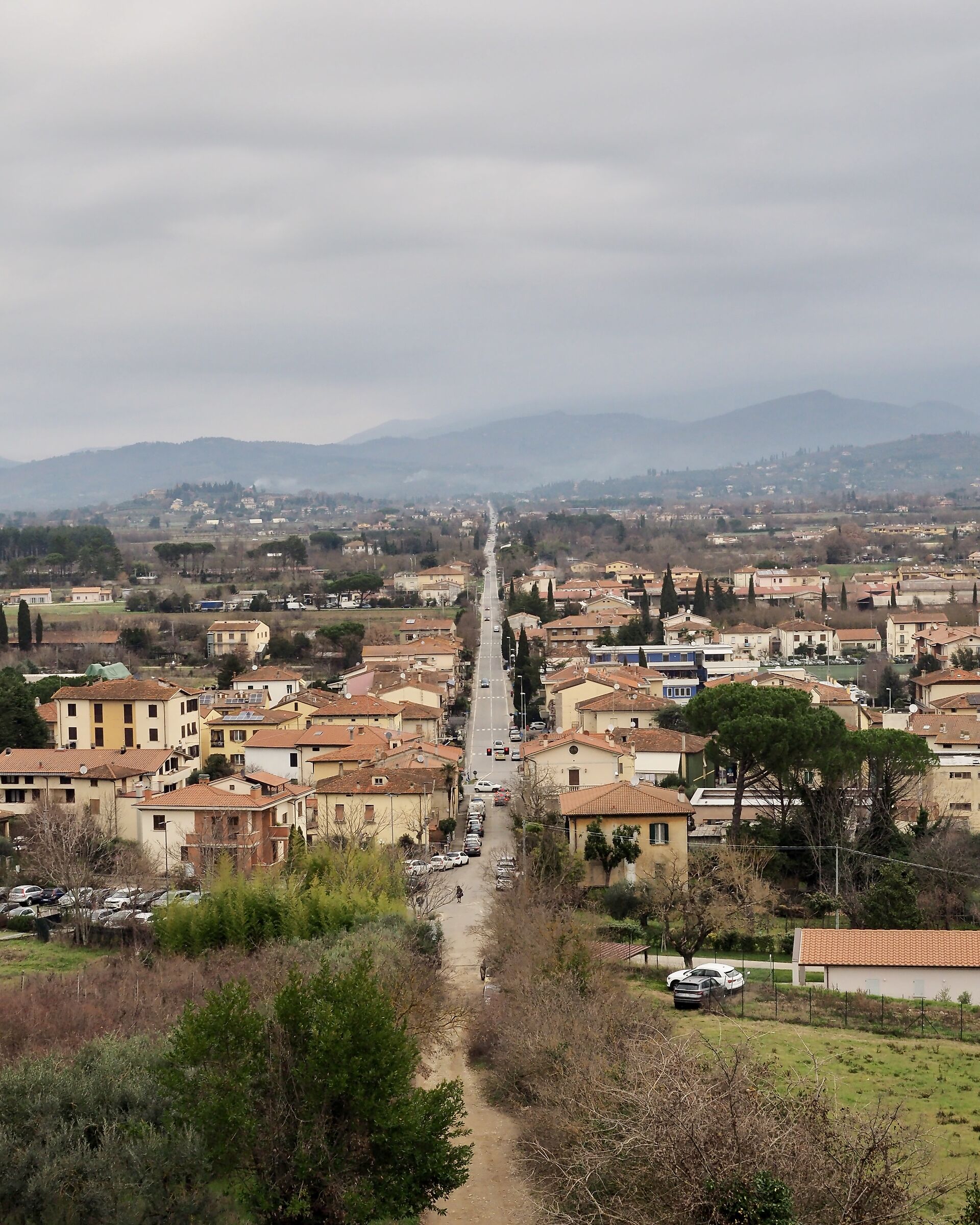 Vista dall'alto di Arezzo fuori le mura