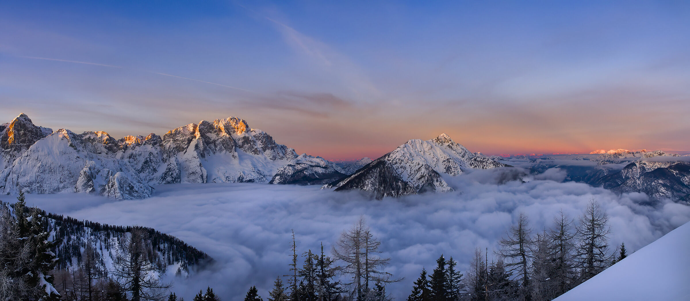 Sunrise over the Julian Alps