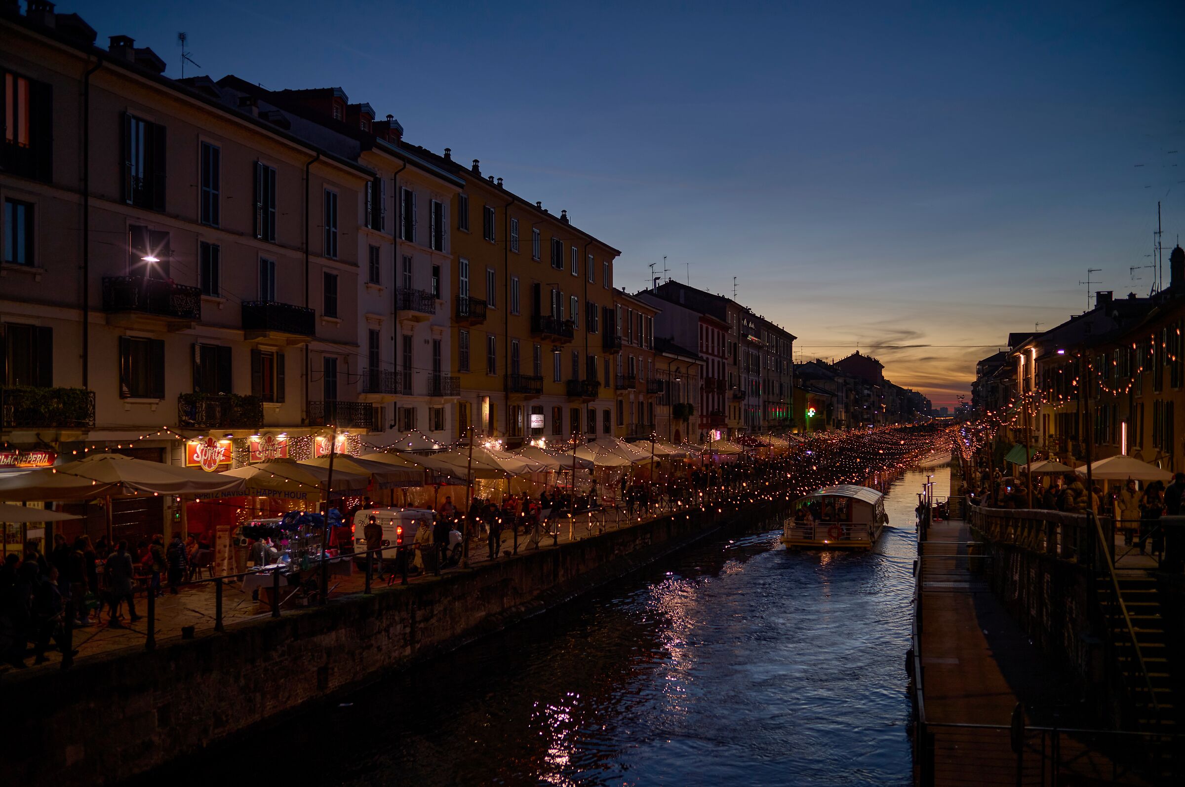 Milano, Naviglio Grande, tramonto