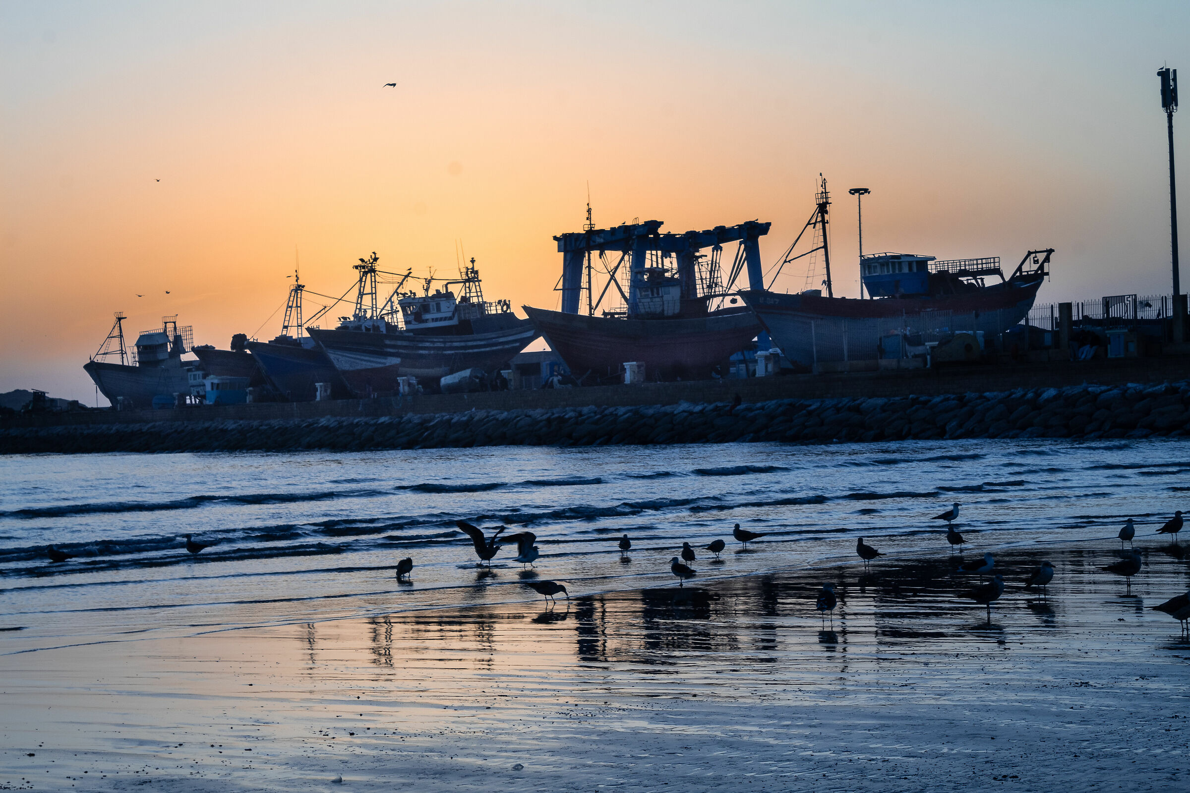 Boat at sunset, Essaouira