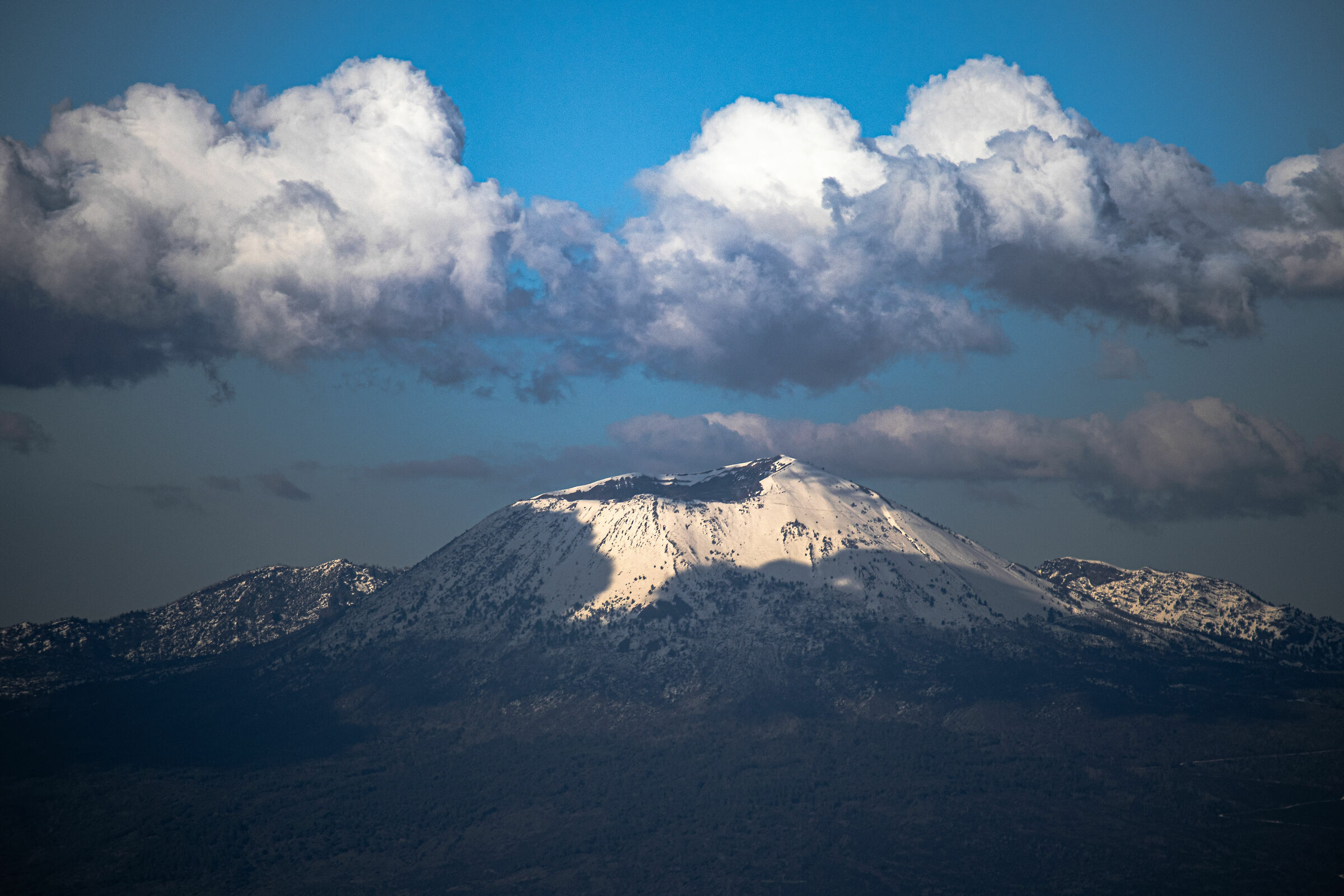 Summit of Mount Vesuvius from Sorrento, Italy