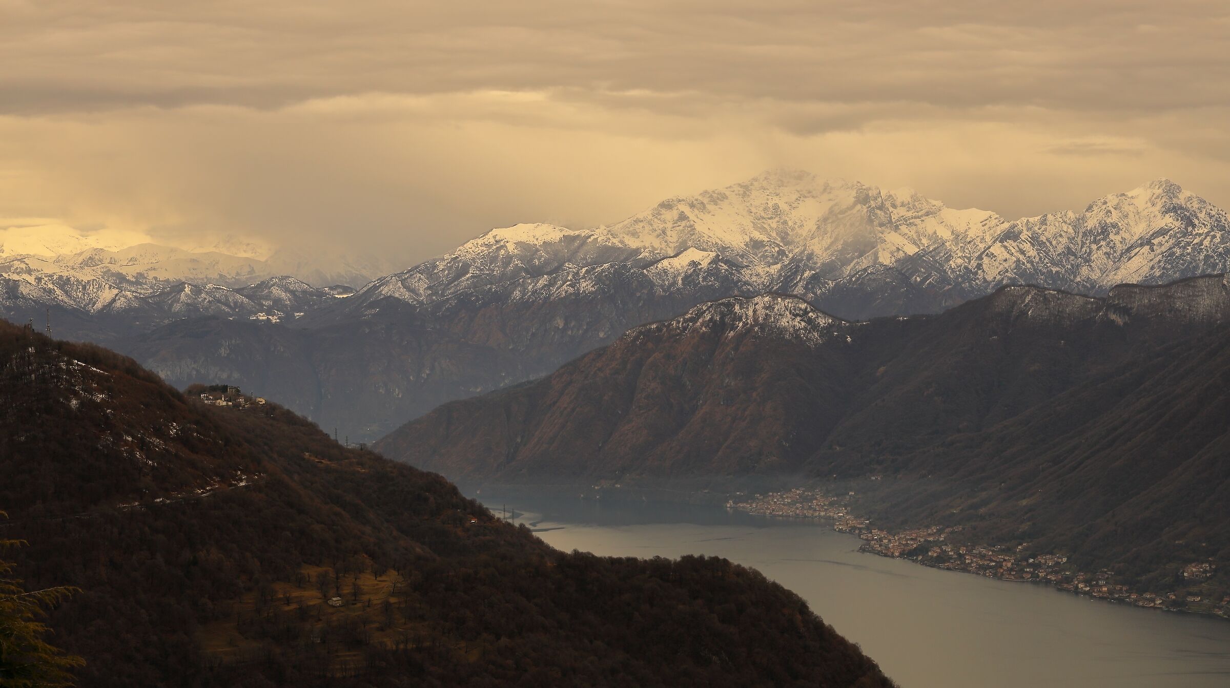 Intelvi valley after the snowfall