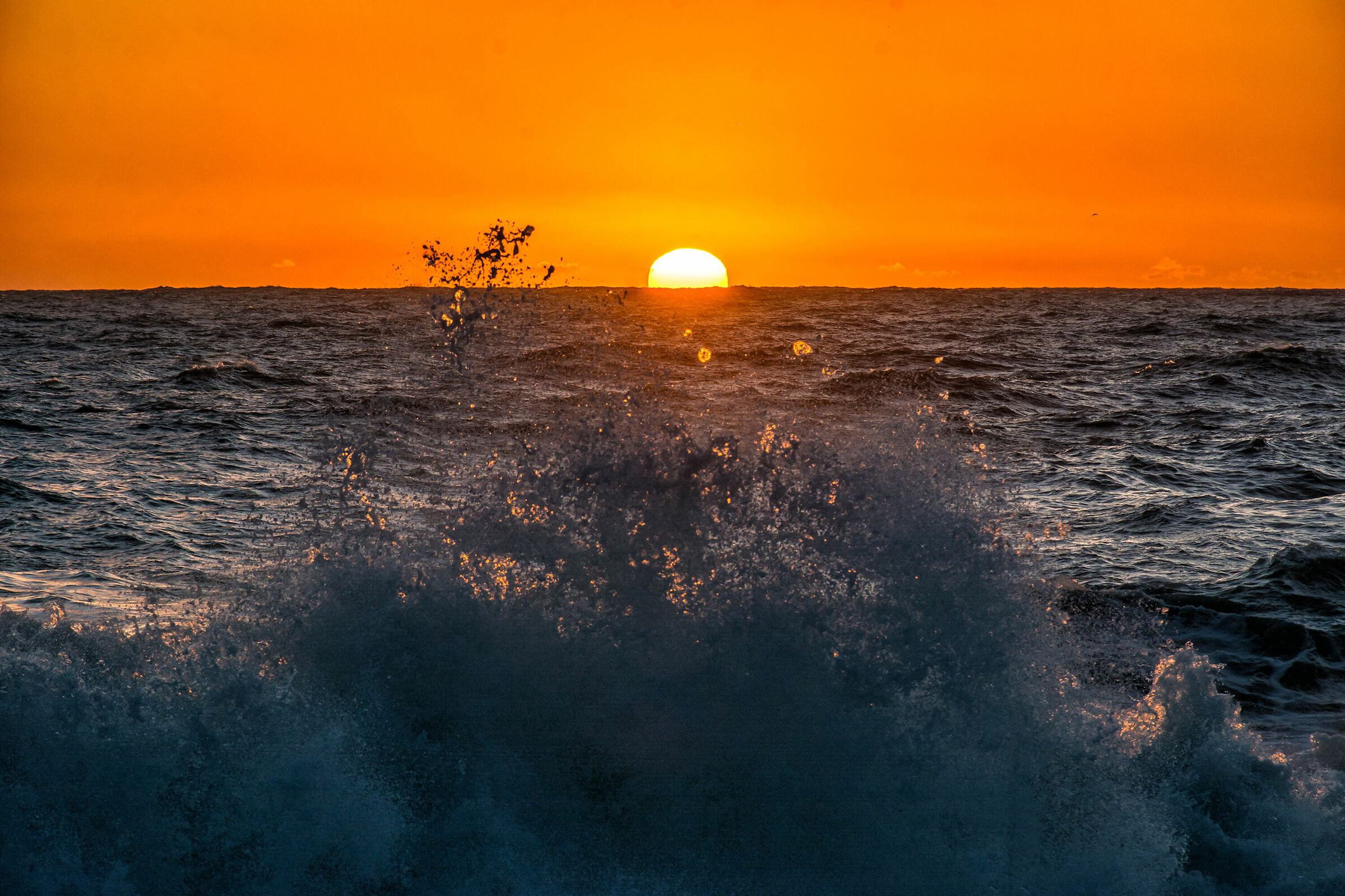 Sunset in the spray