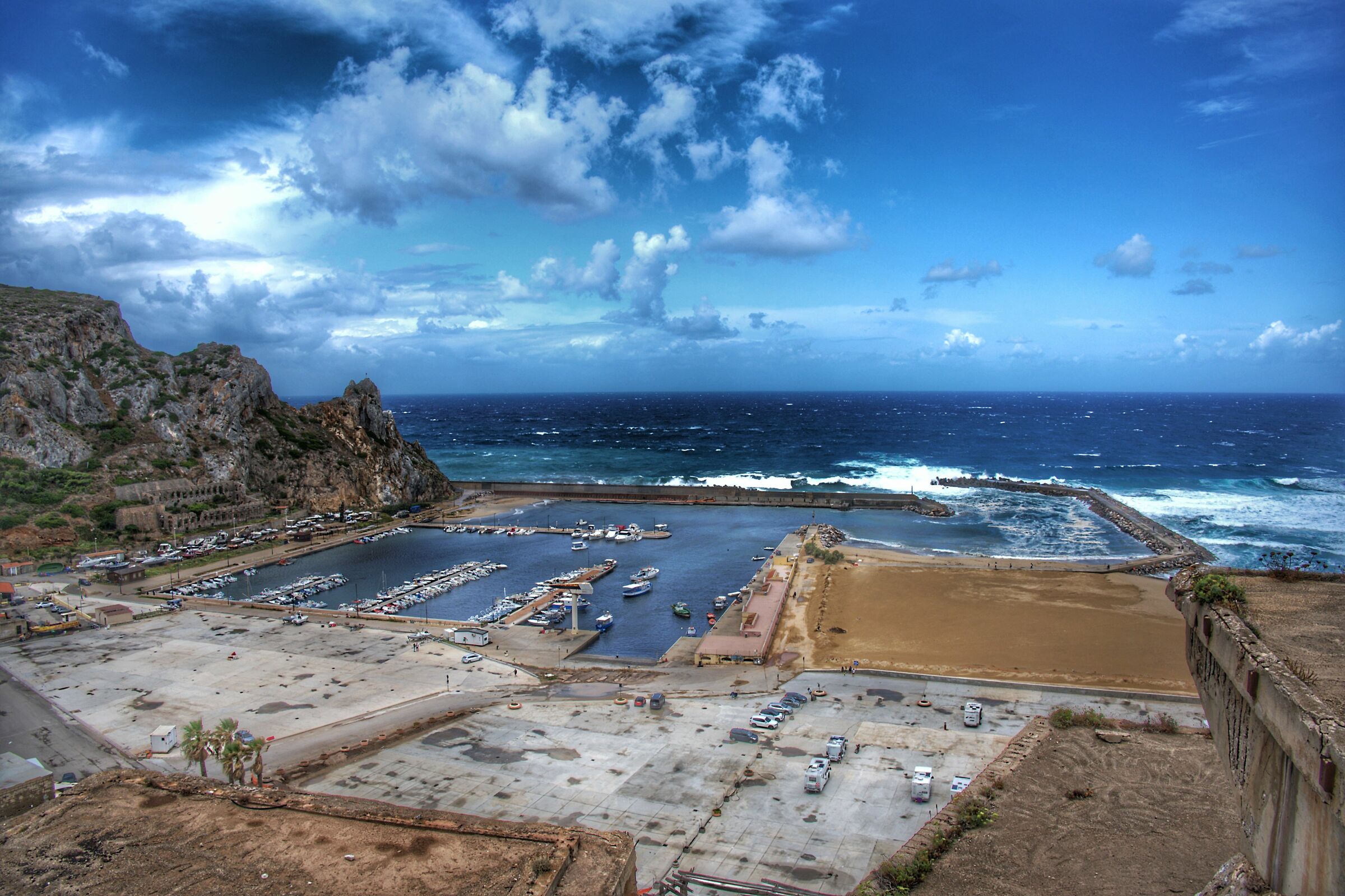 Porto di Buggerru  visto dall' alto
