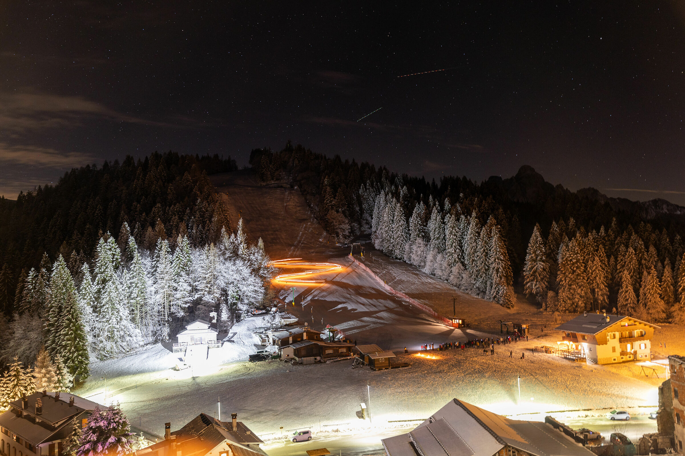 Fiaccolata sulle piste di forcella Aurine