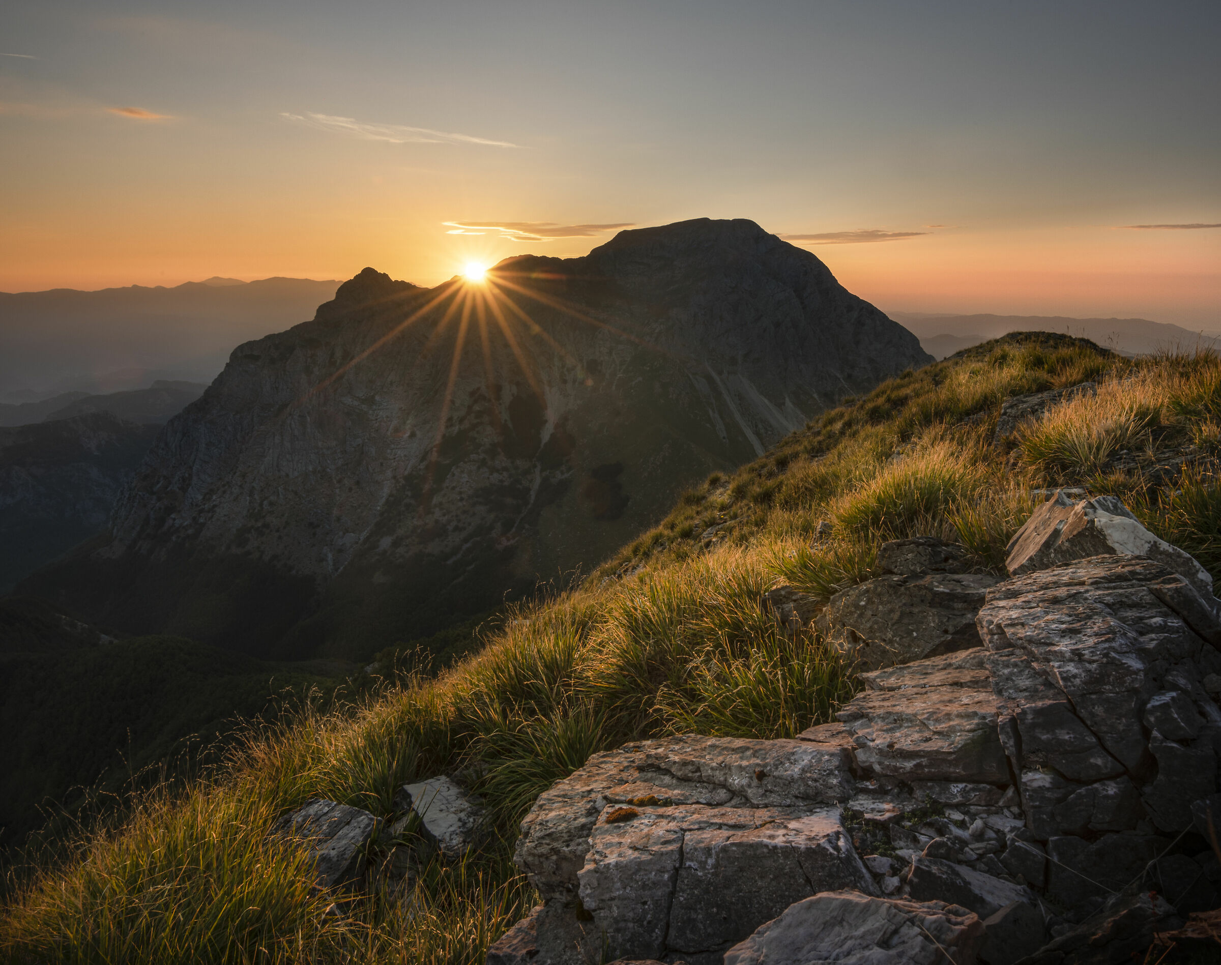 Spectacular sunrise on Monte Corchia