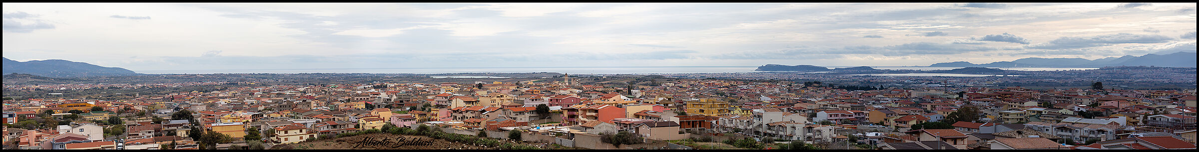 Sinnai from above Panoramic shot of 10 shots