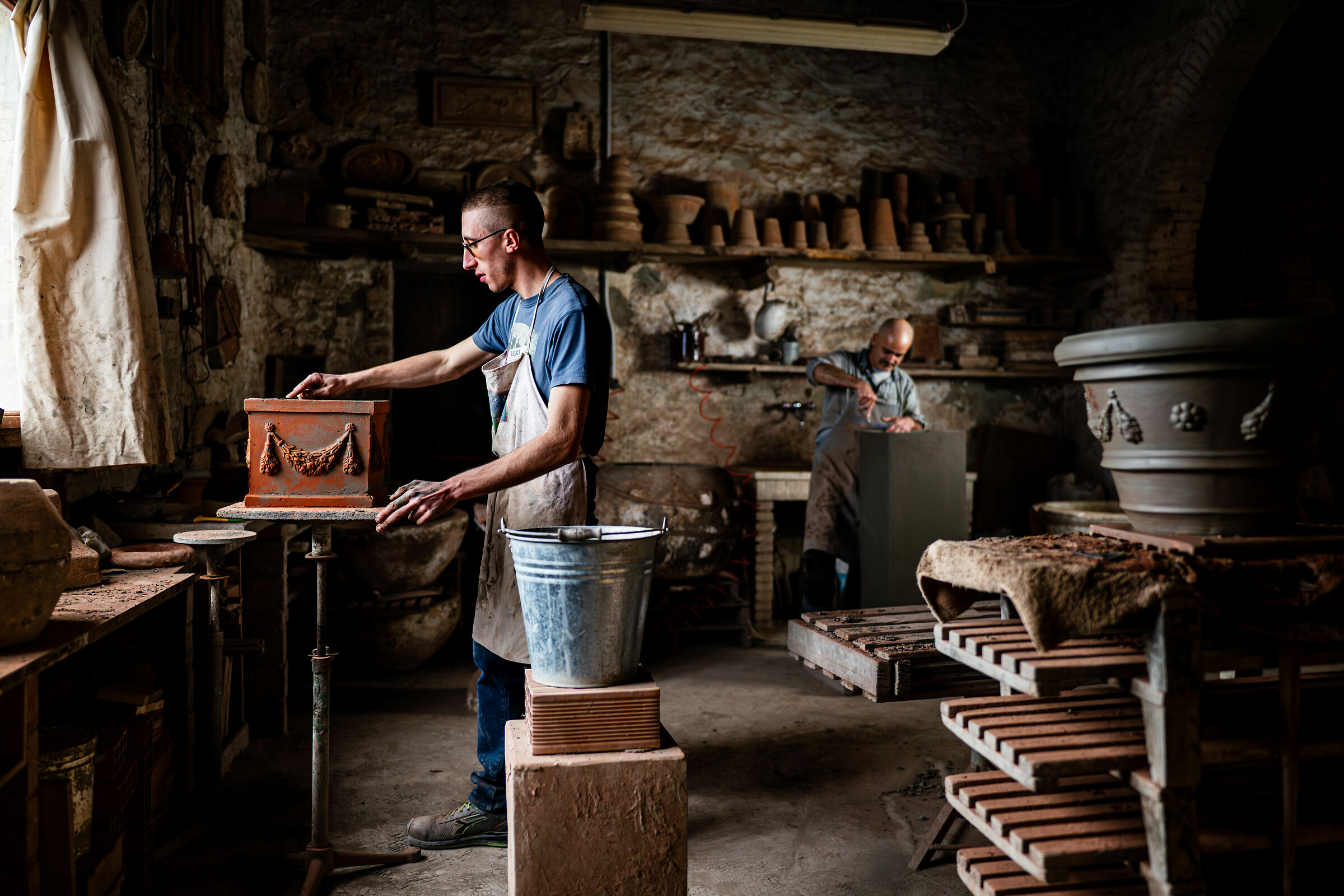 " In the old furnace "