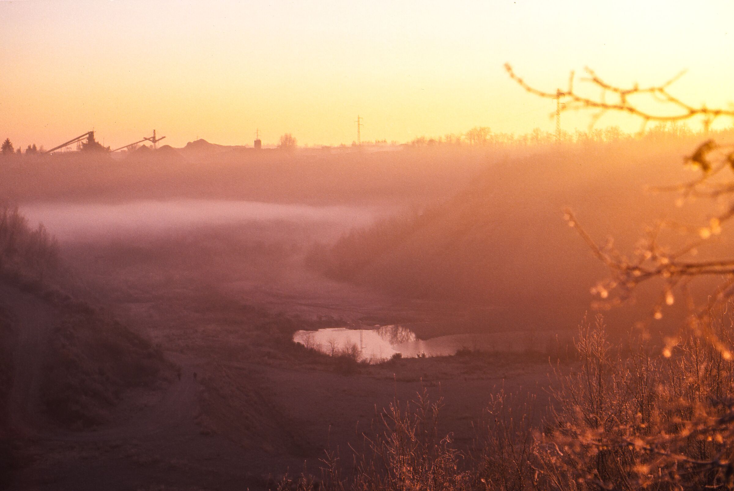 Alba nelle cave del fiume Ticino