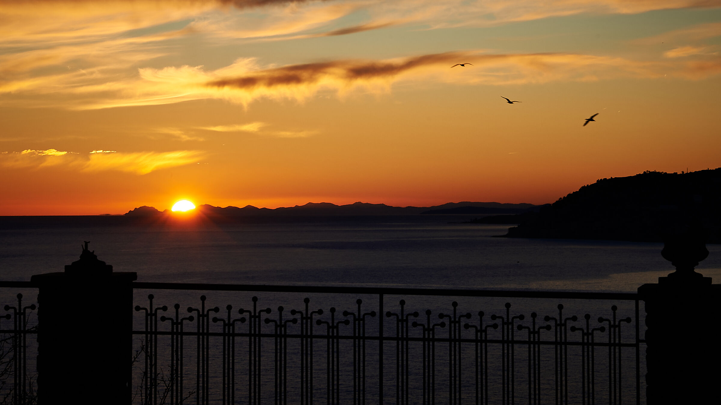 Poggio di Sanremo at sunset...