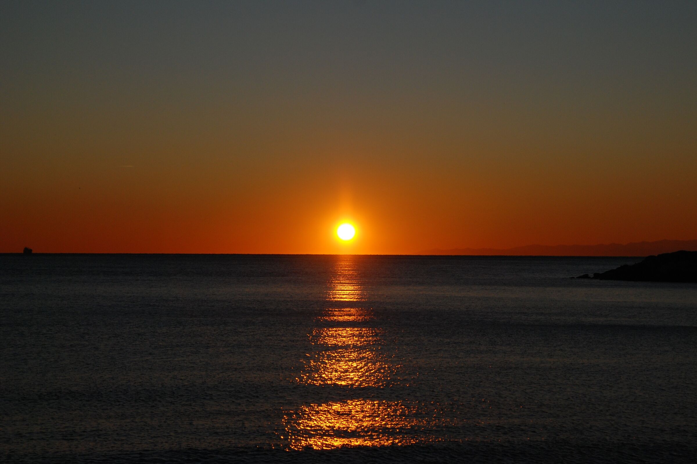 Sunset over the Ligurian Sea
