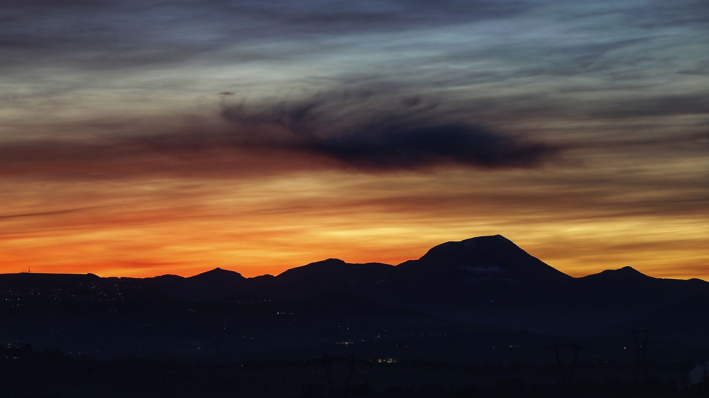 Sunset in the Marche region