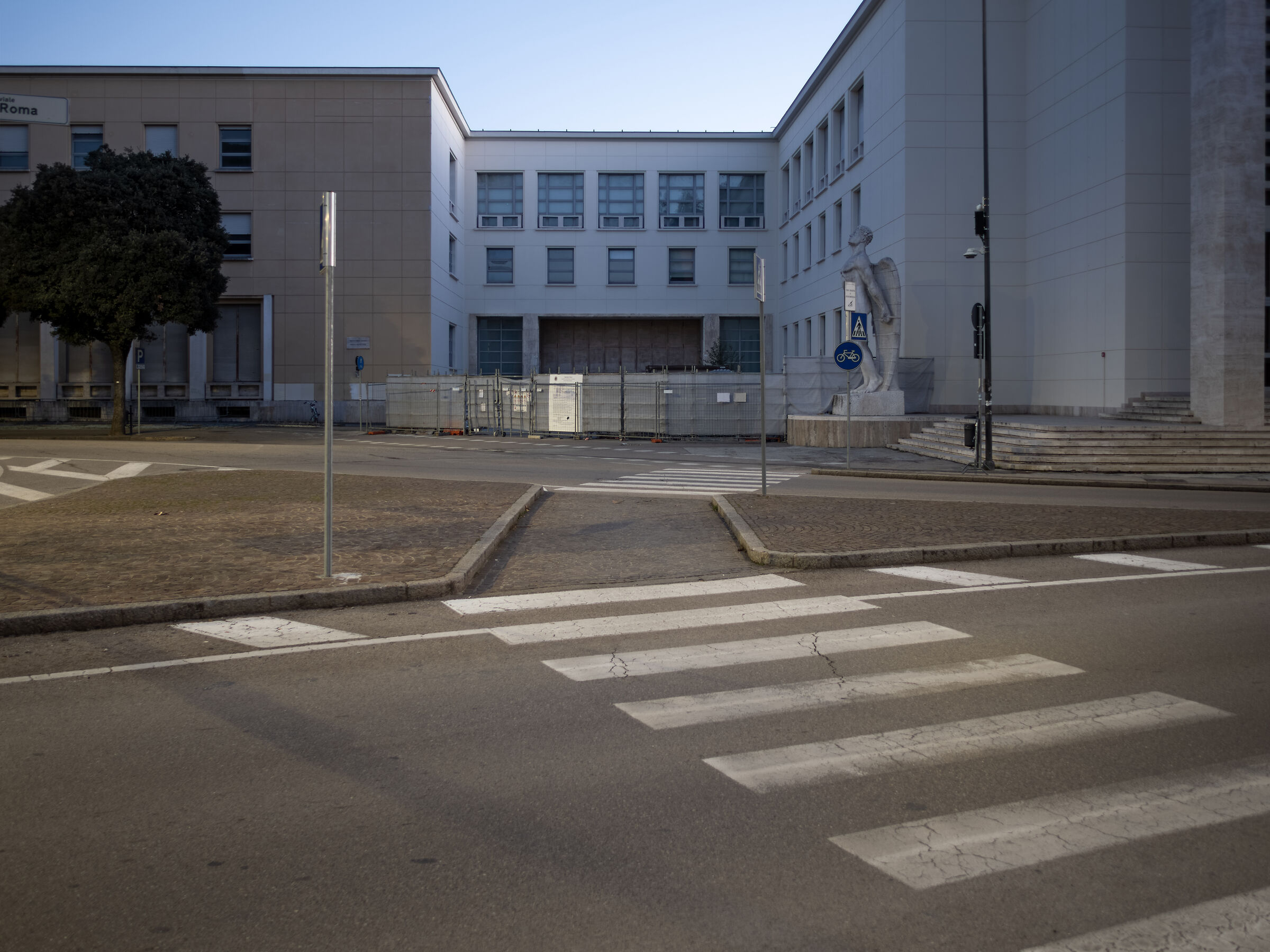 Paesaggio alla fine dell'alba