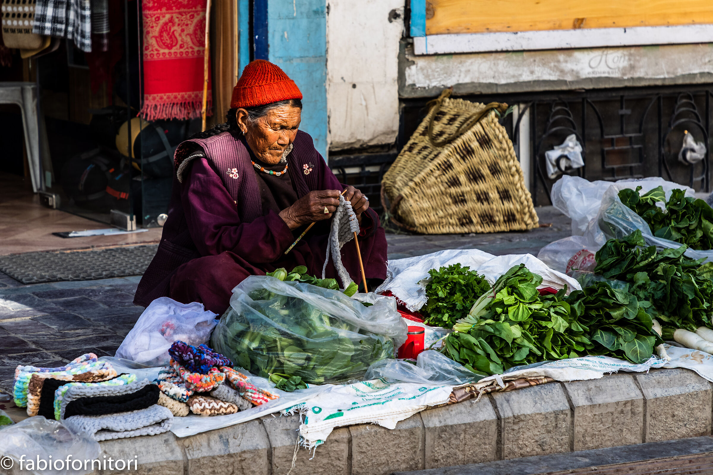 Leh street woman , Ladakh, India 2023