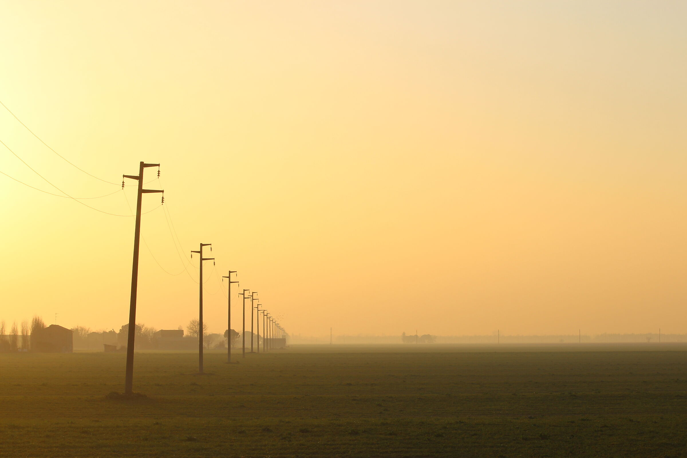 Sunset in the Po Delta