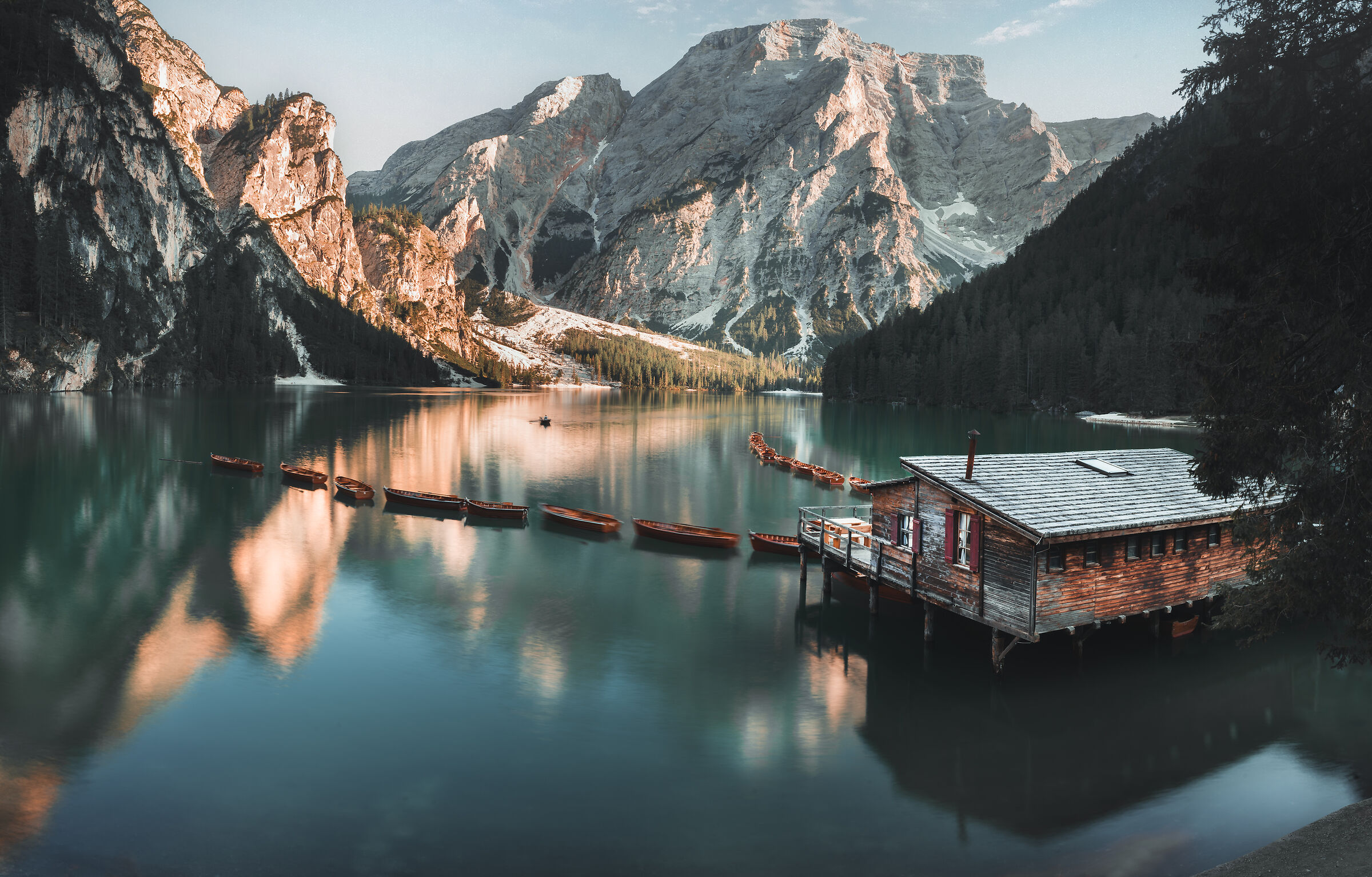 Braies al tramonto
