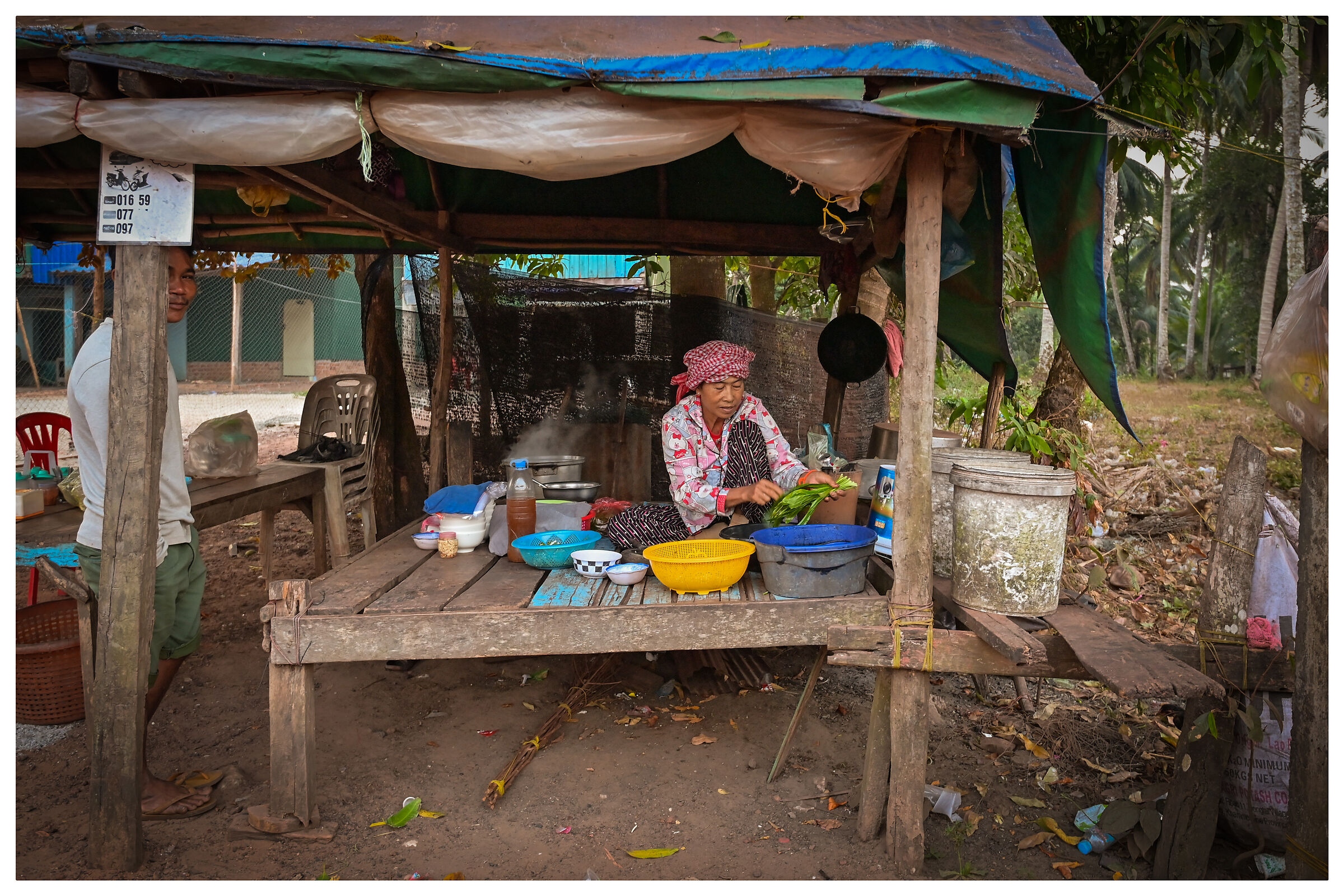 Very spartan restaurant