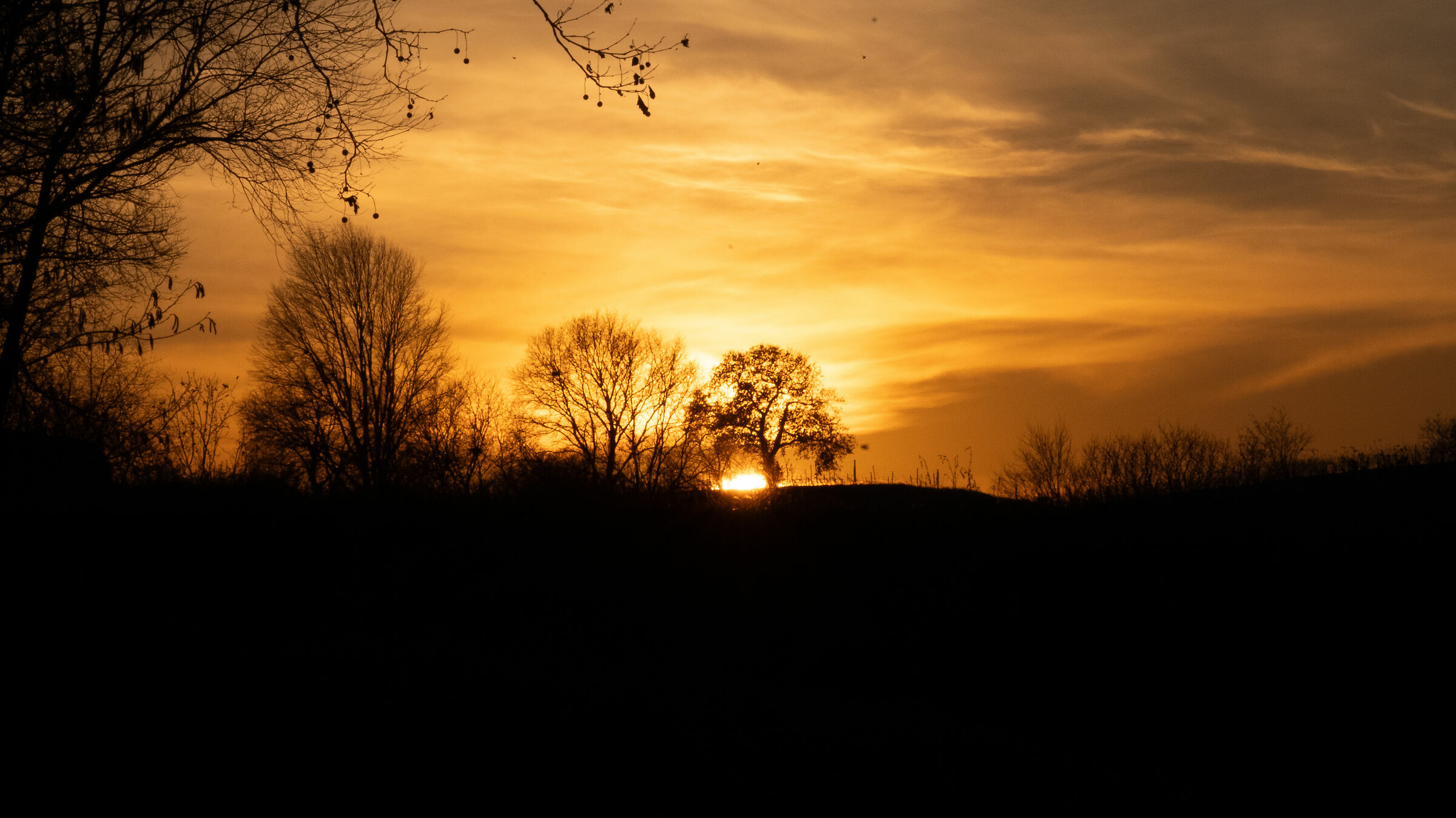 Sunset over the peat bogs