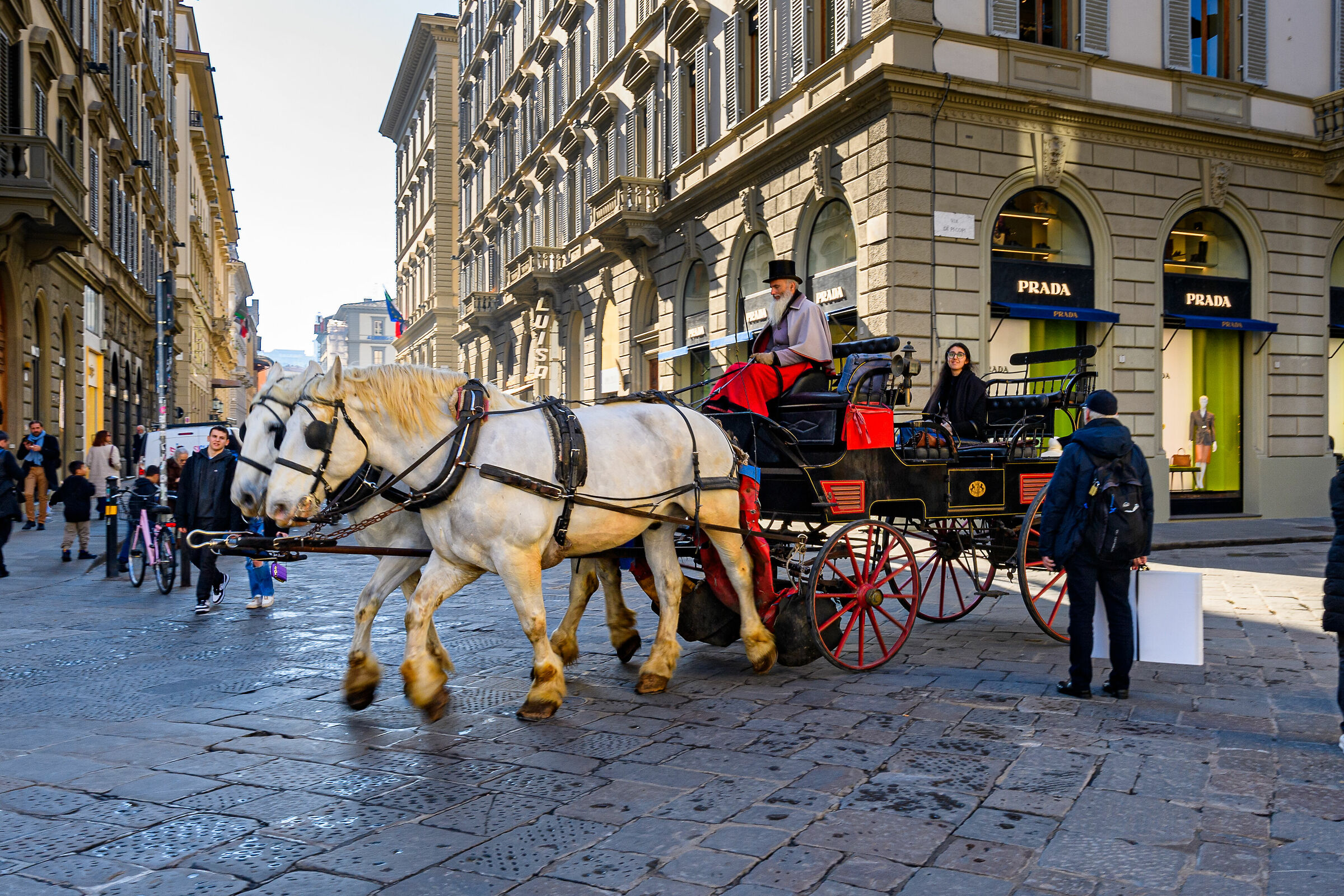 A passeggio in carrozza per Firenze