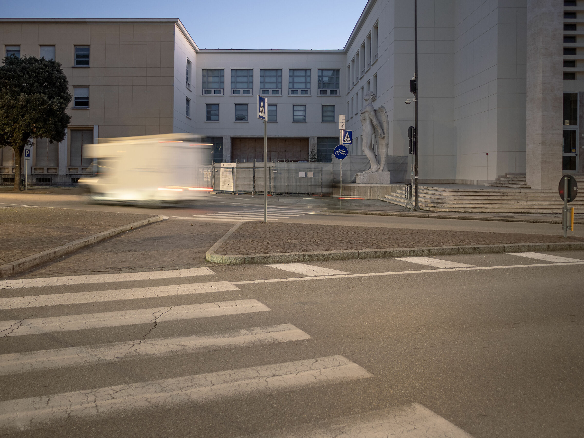 Paesaggio alla fine dell'alba