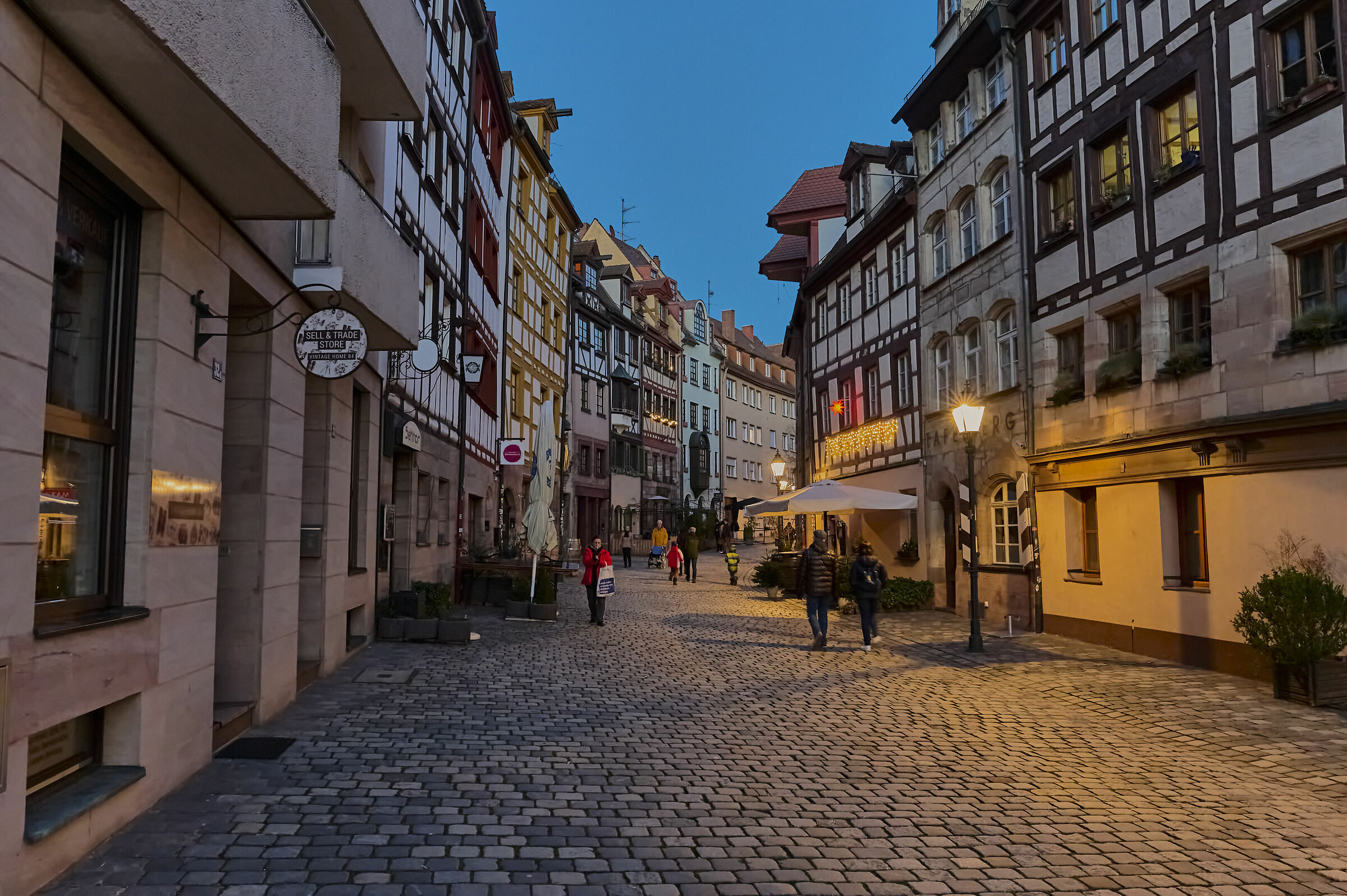 Weißgerbergasse nel centro storico di Norimberga