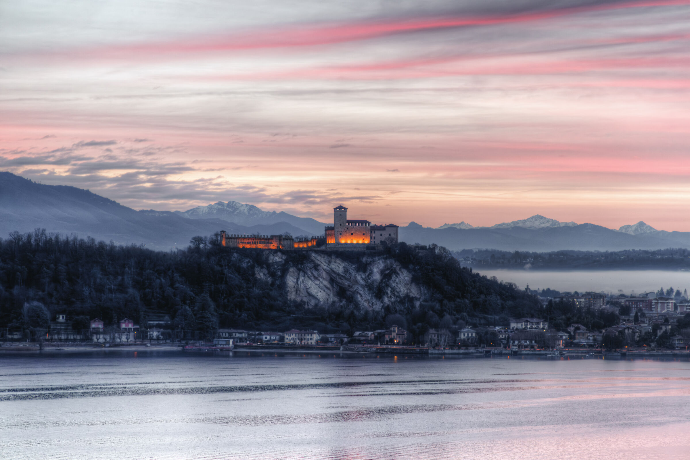 Castle of Angera, before dawn