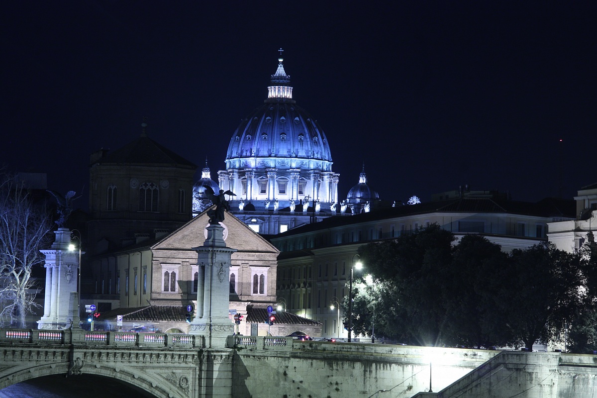 St. Peter's Basilica at night