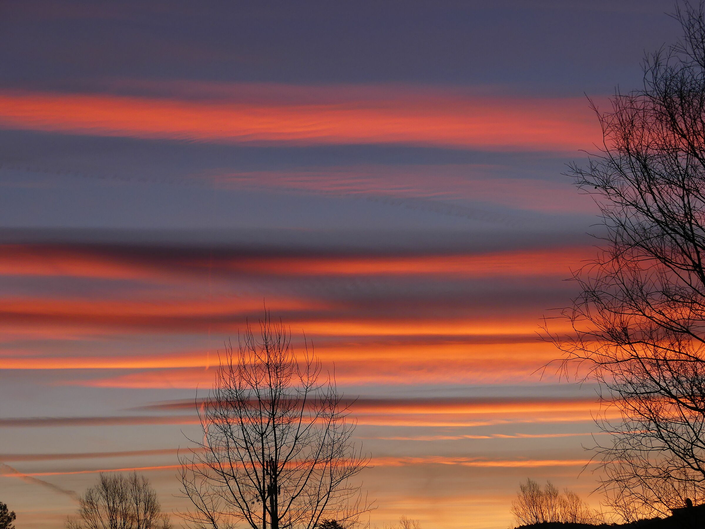 cielo zebrato di rosso