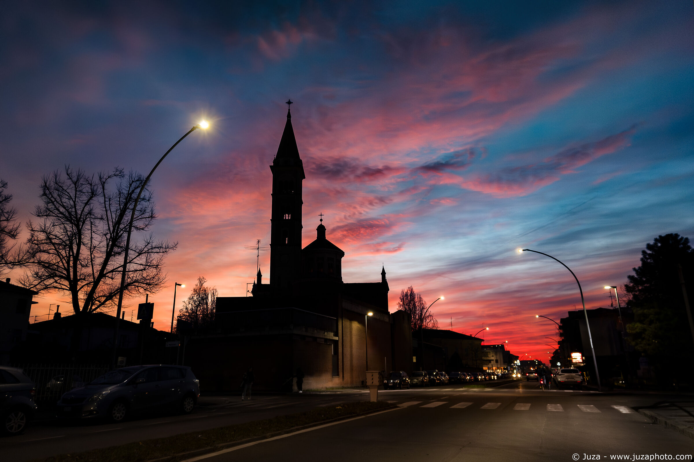 Sunset over the city, February 2024