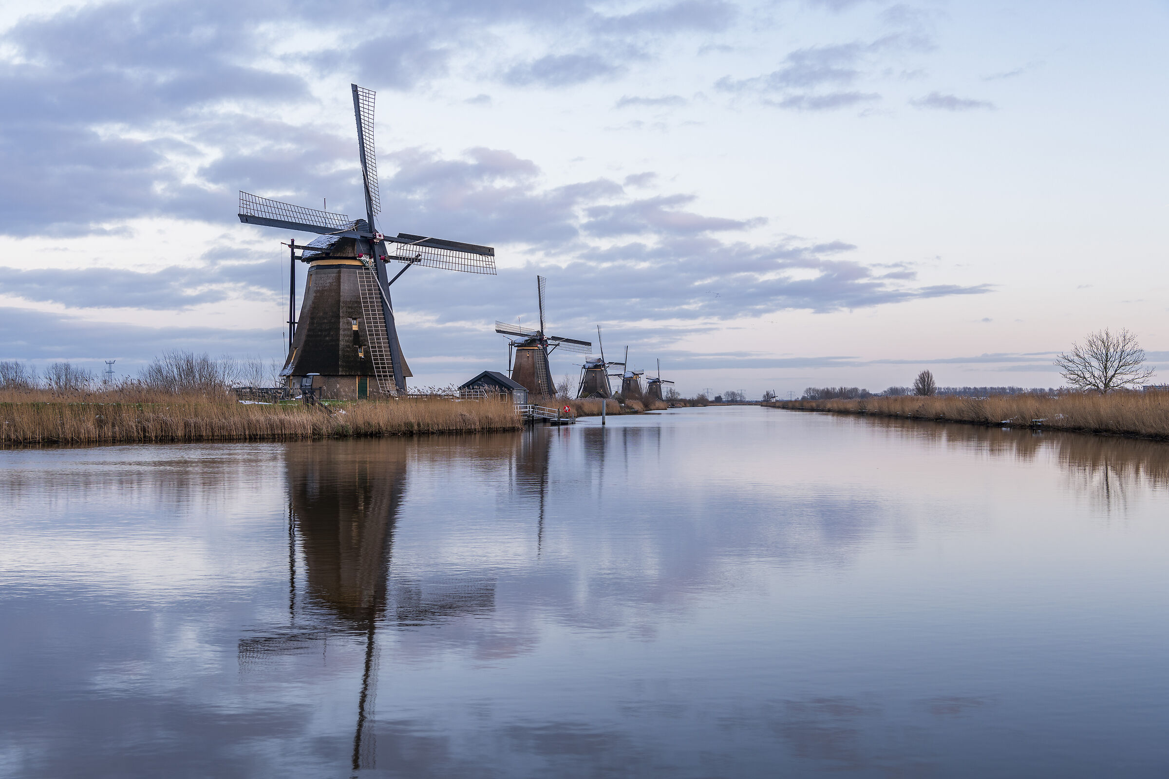 Inverno a Kinderdijk