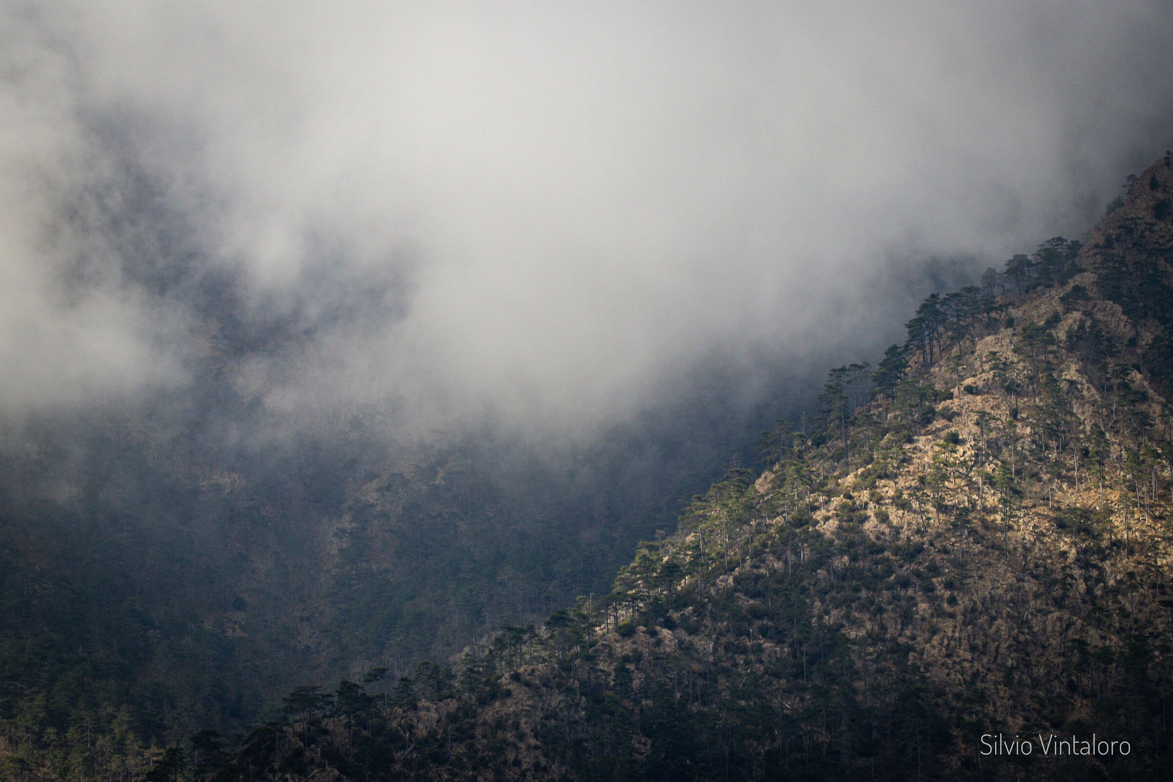 Clouds and mountains