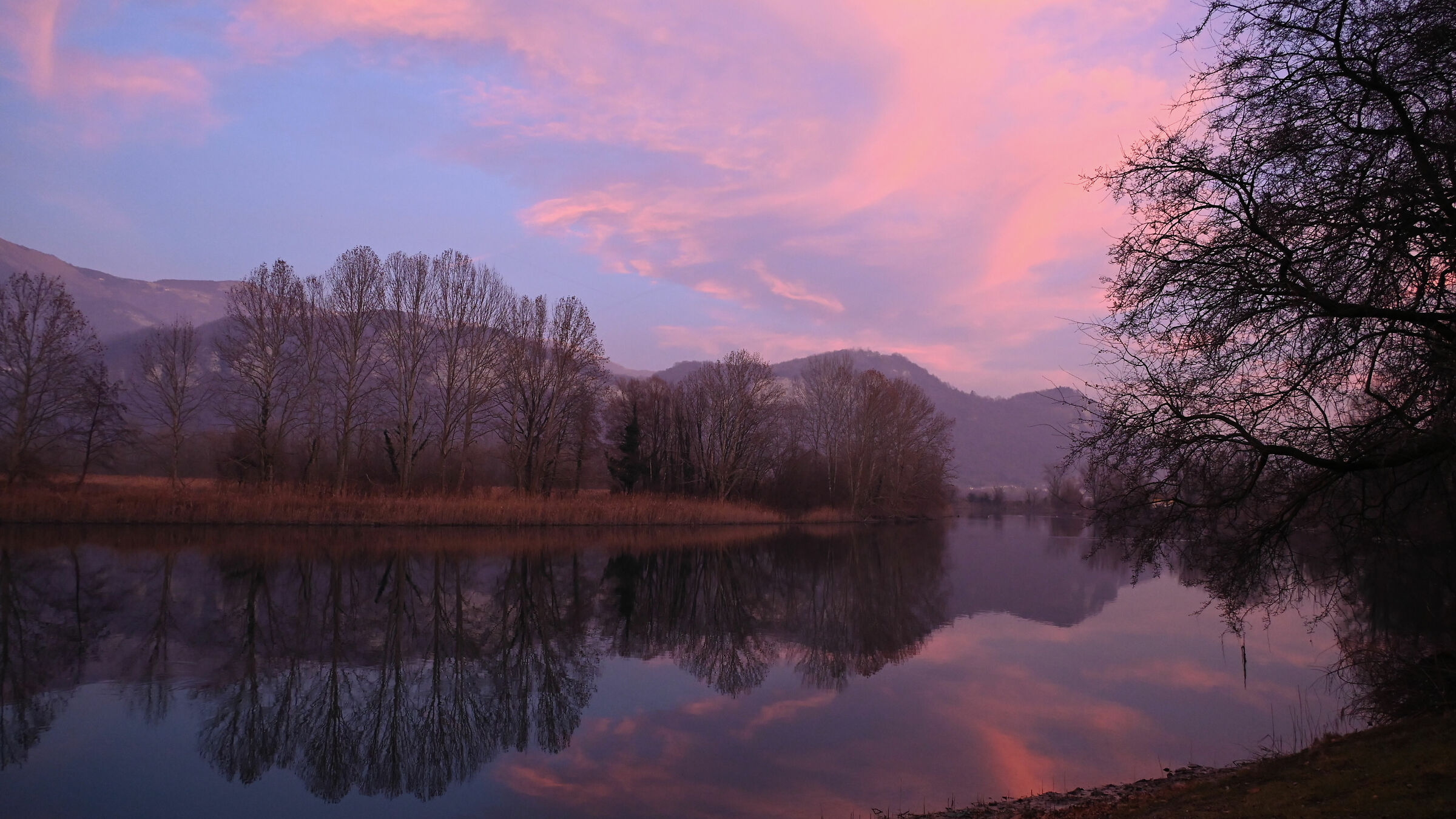 Tramonto invernale lungo l'Adda 2