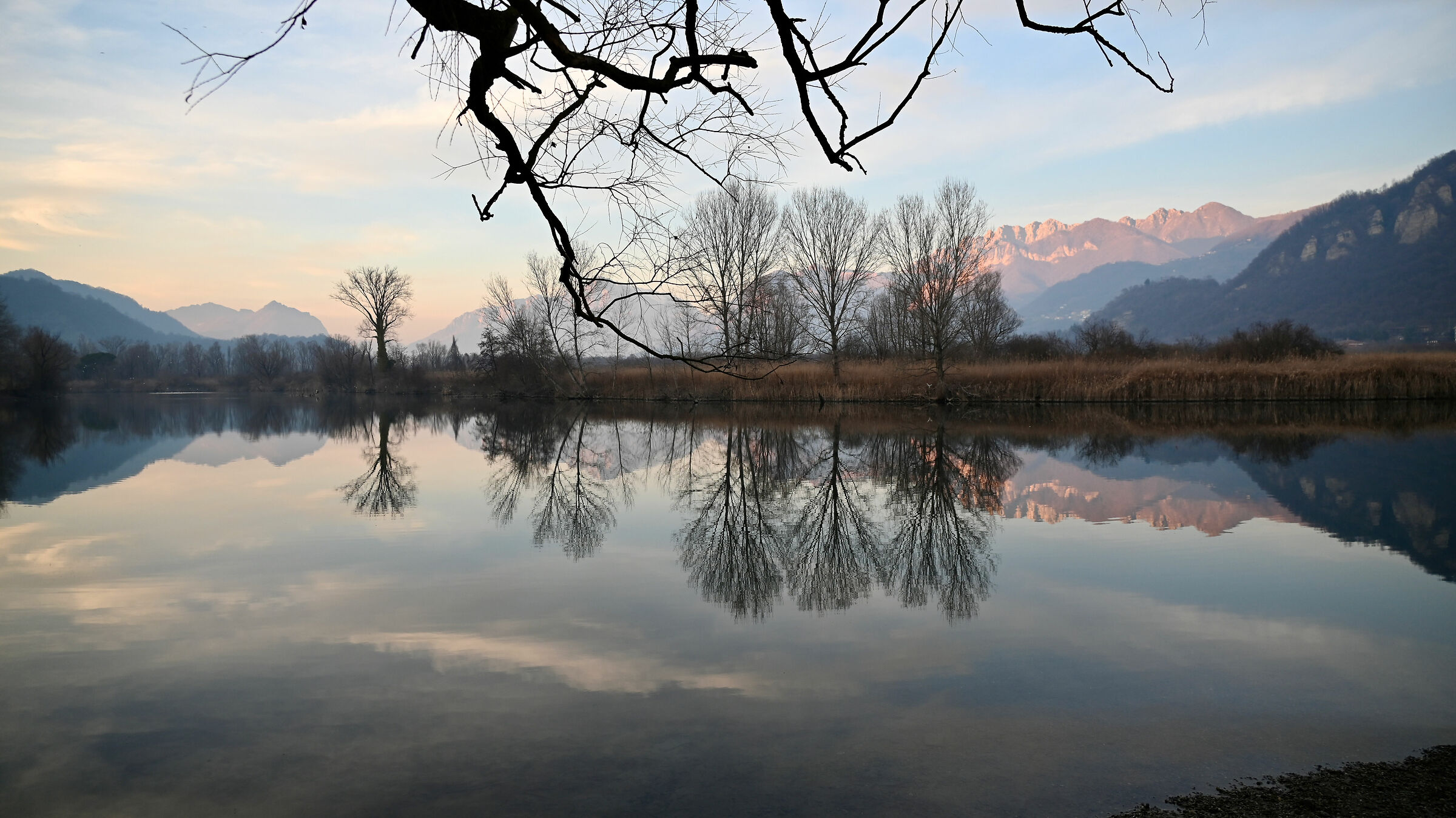Riflessi invernali sull'Adda