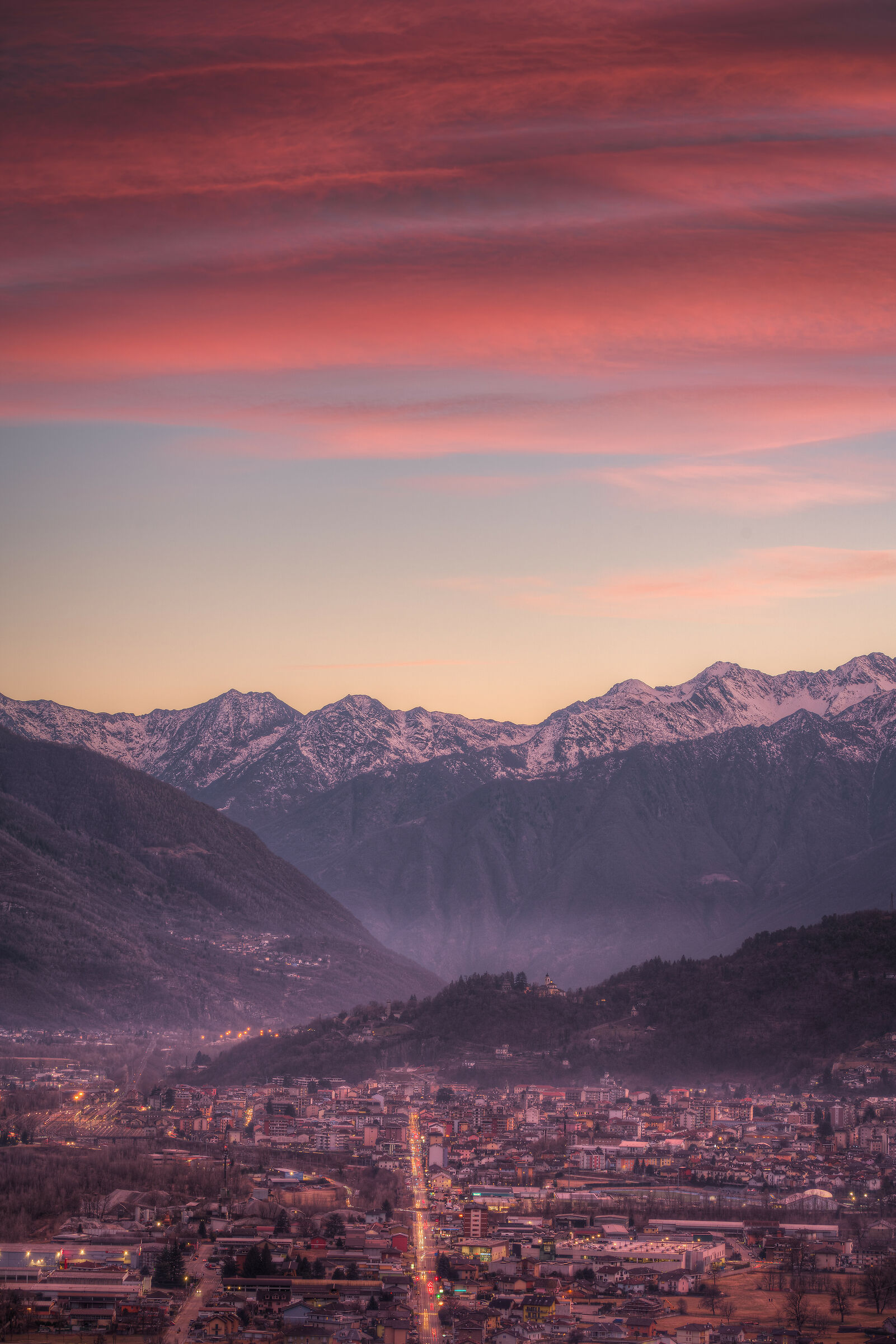 Sunset over Domodossola