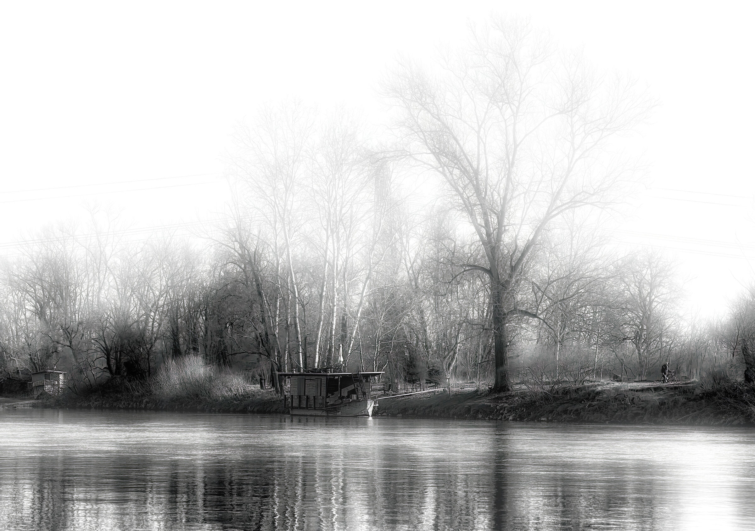 mist at the Ticino of Bereguardo