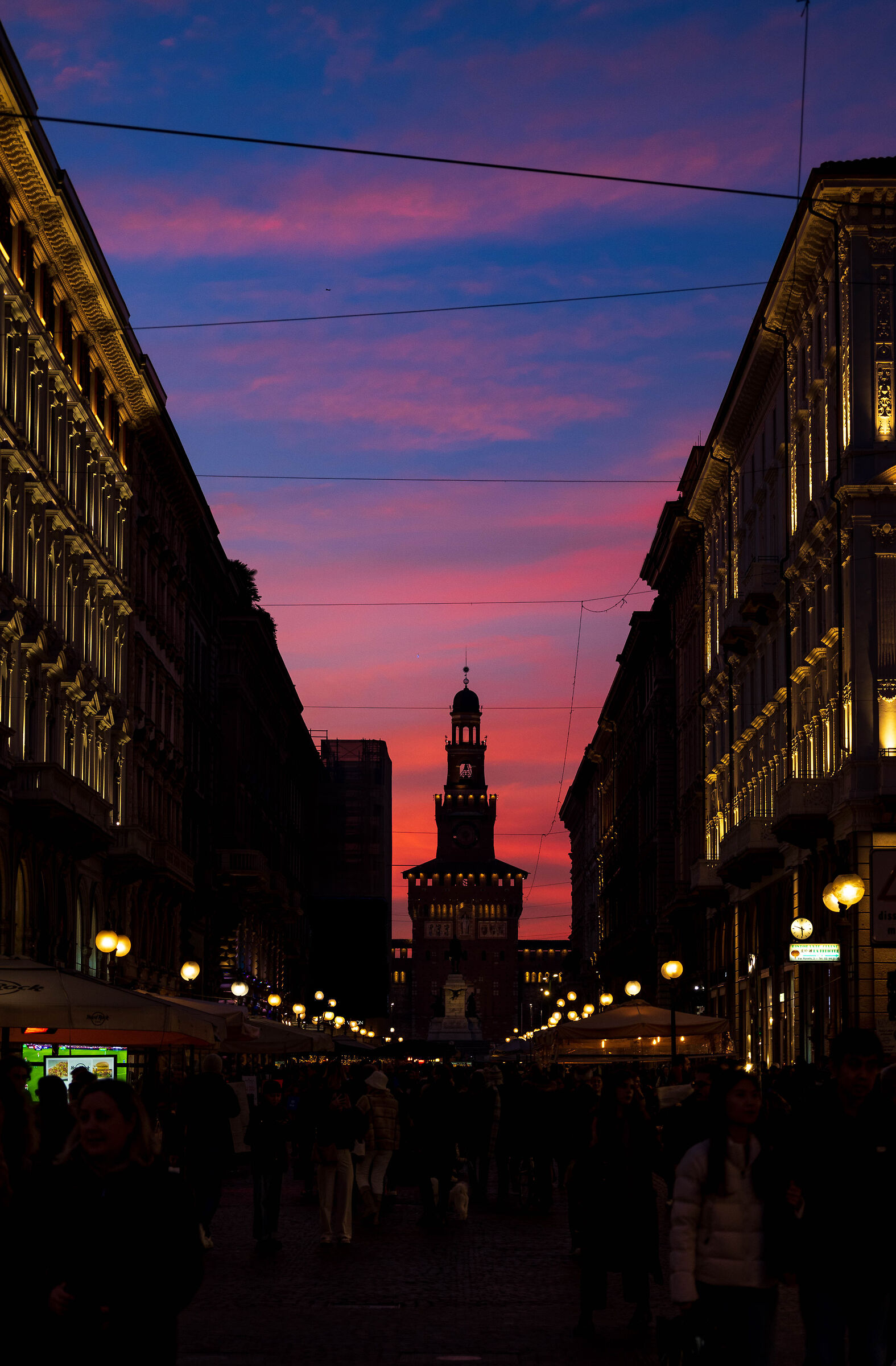 Sunset over the castle