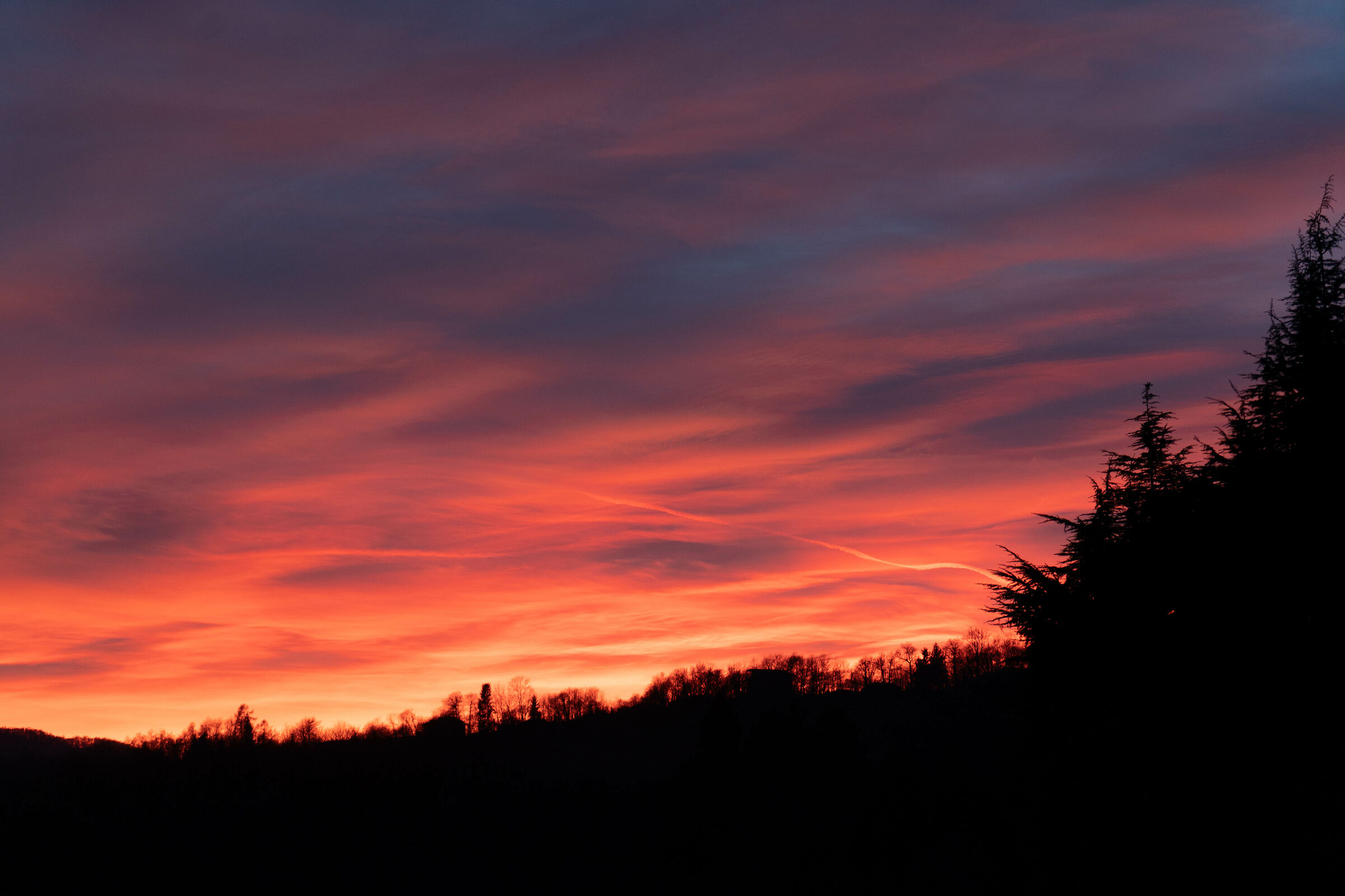 Sunset from the balcony of the house