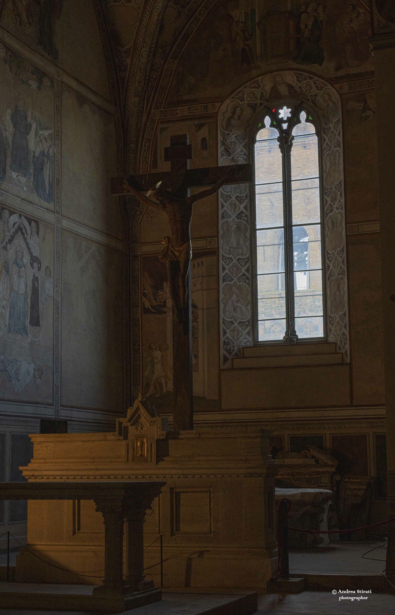 Interior of the church of Sant' Agostino in Montalcino