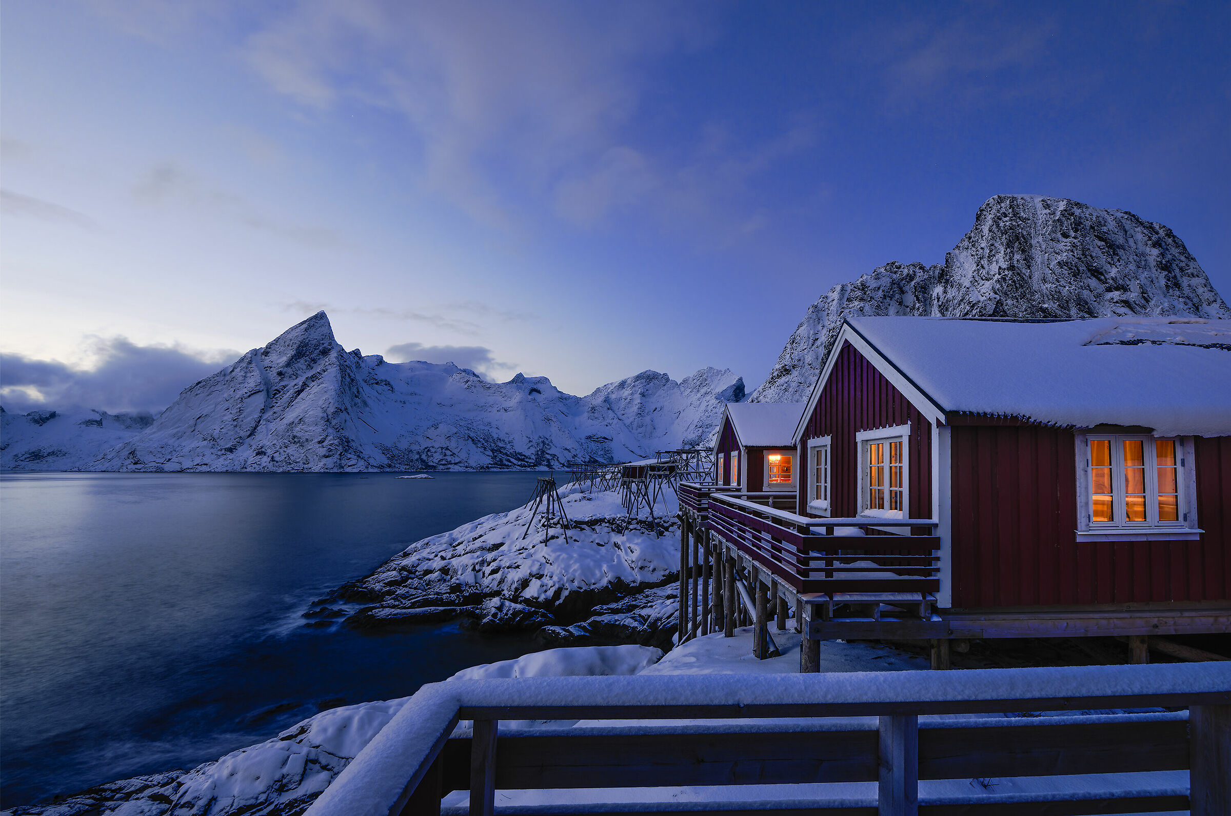 Arriva la notte ad Hamnoy