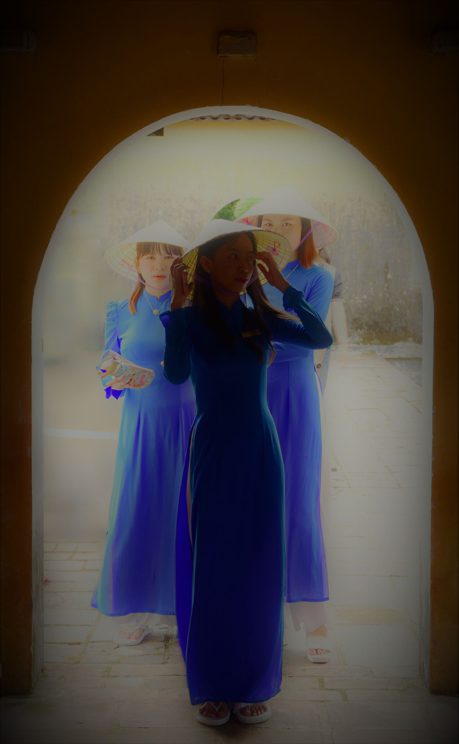 Blue silhouettes