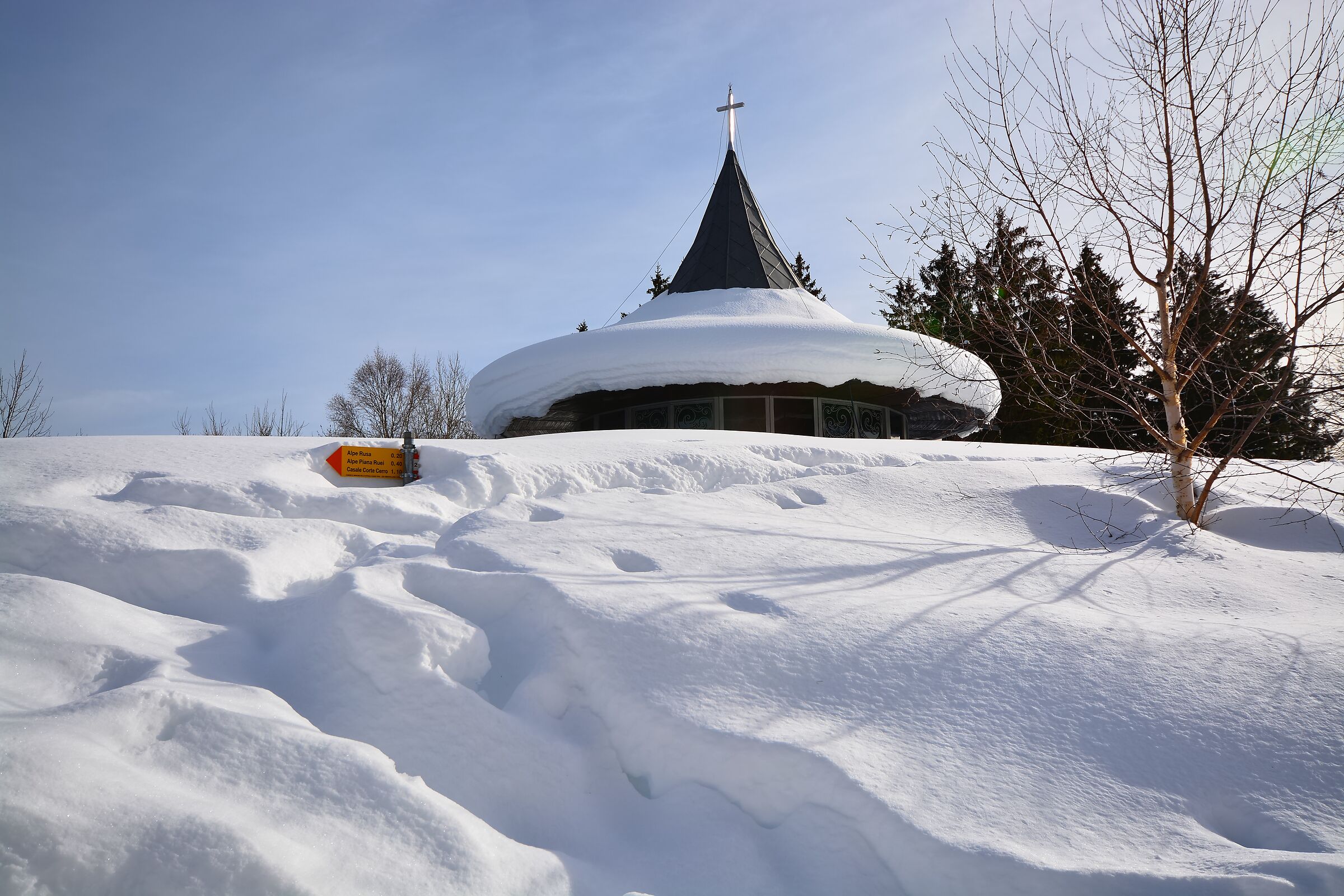 church alpe quaggione piedmont february 2014