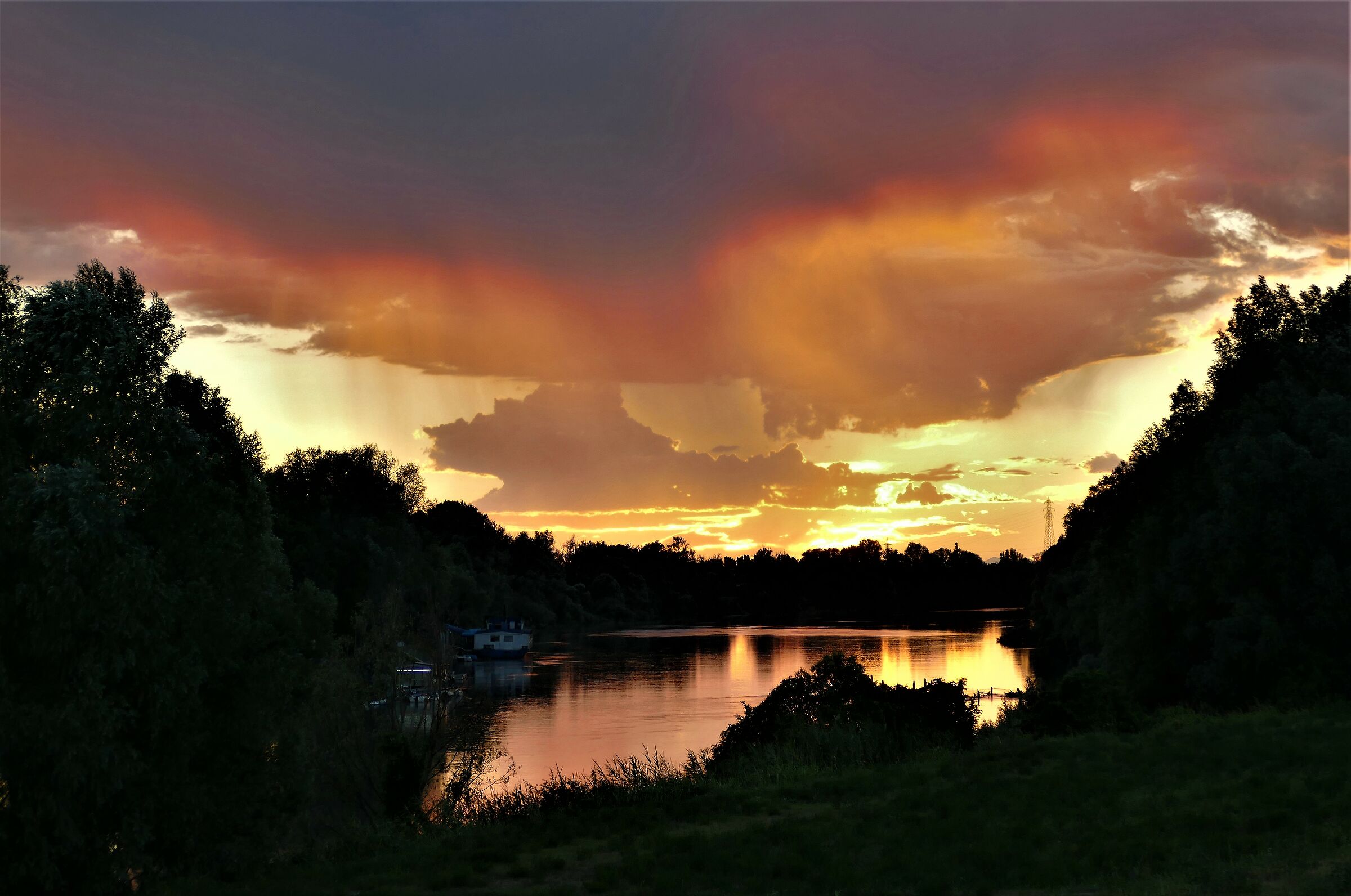 Tramonto sull'Adige a Legnago