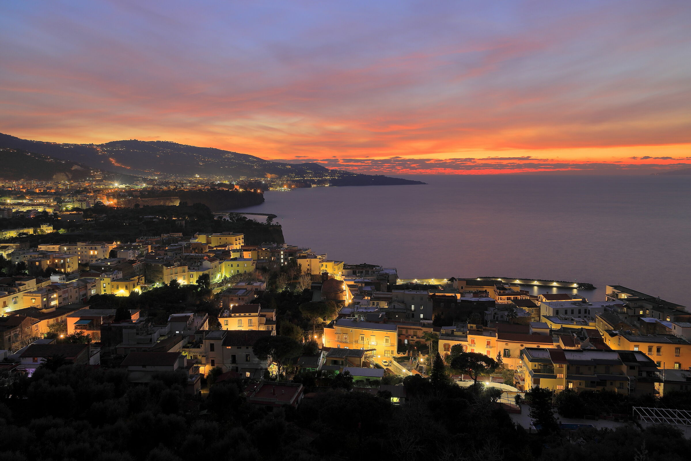 Destination at sunset