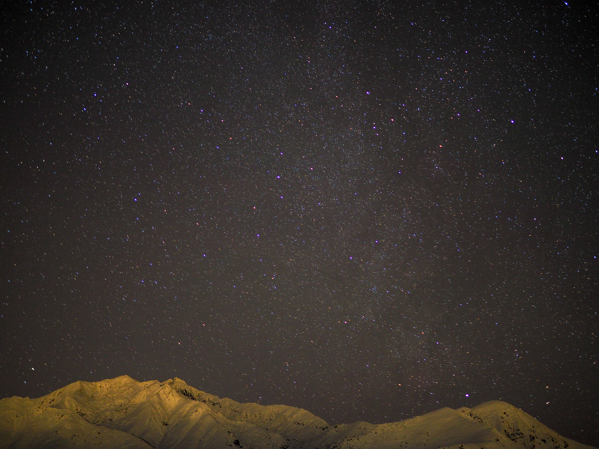 Monte Bo e asnas sotto le stelle