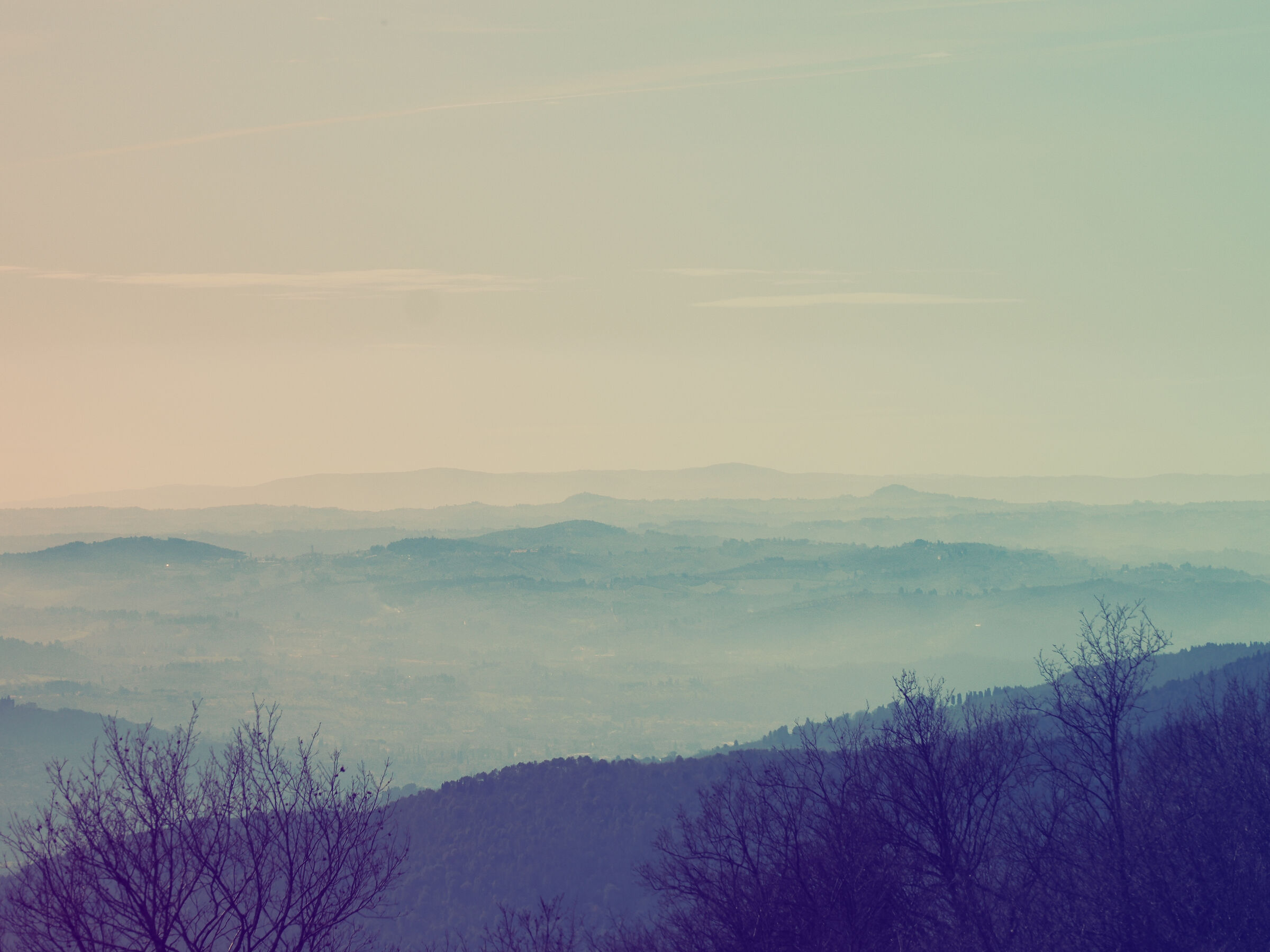 Val di Sieve nella foschia