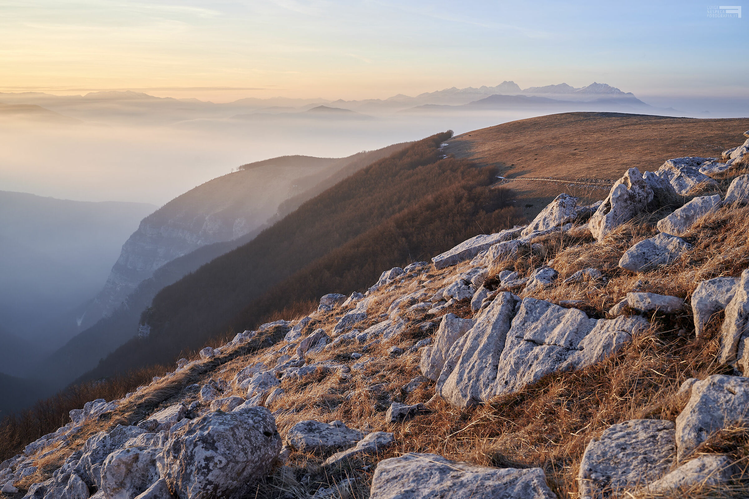 Sunset over the Vallone di Santo Spirito / Maiella