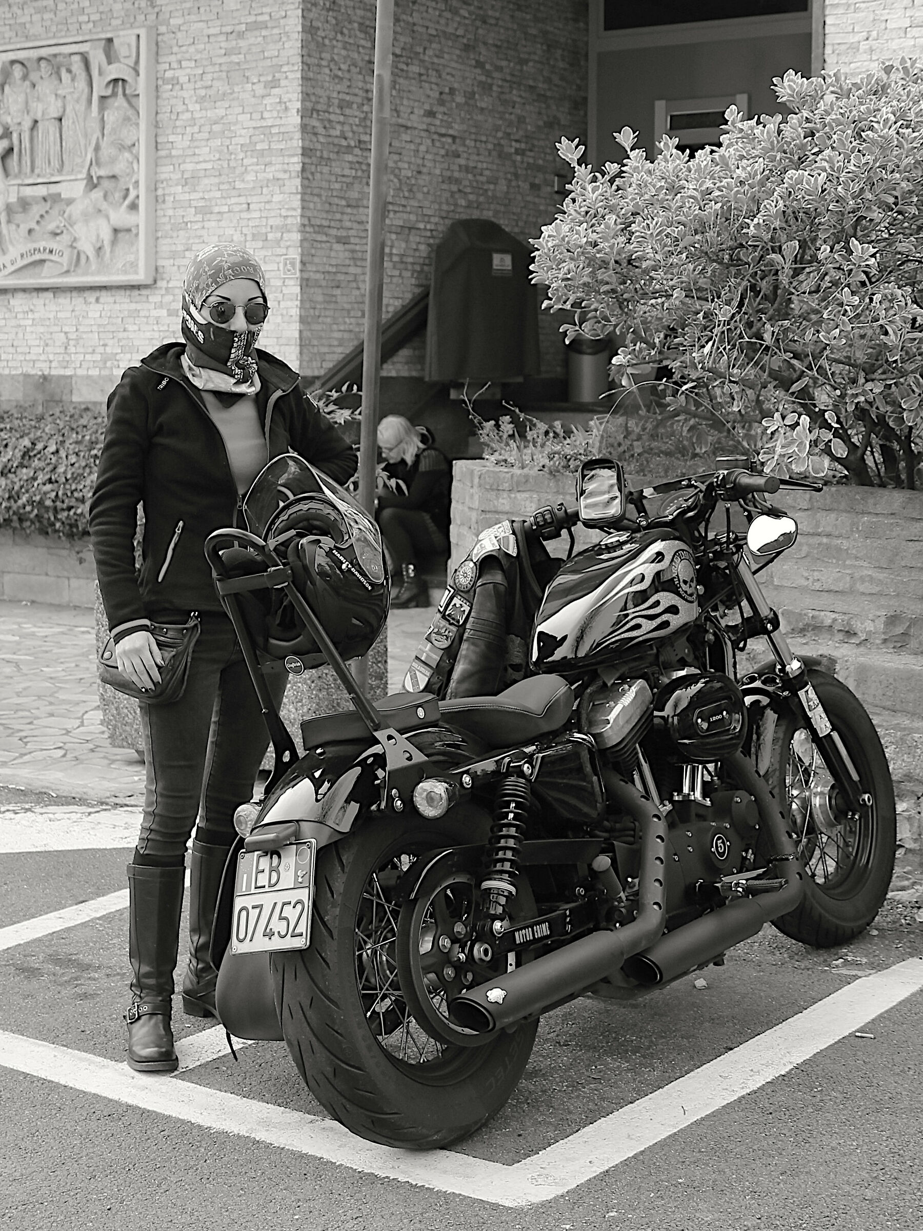 lady on bike